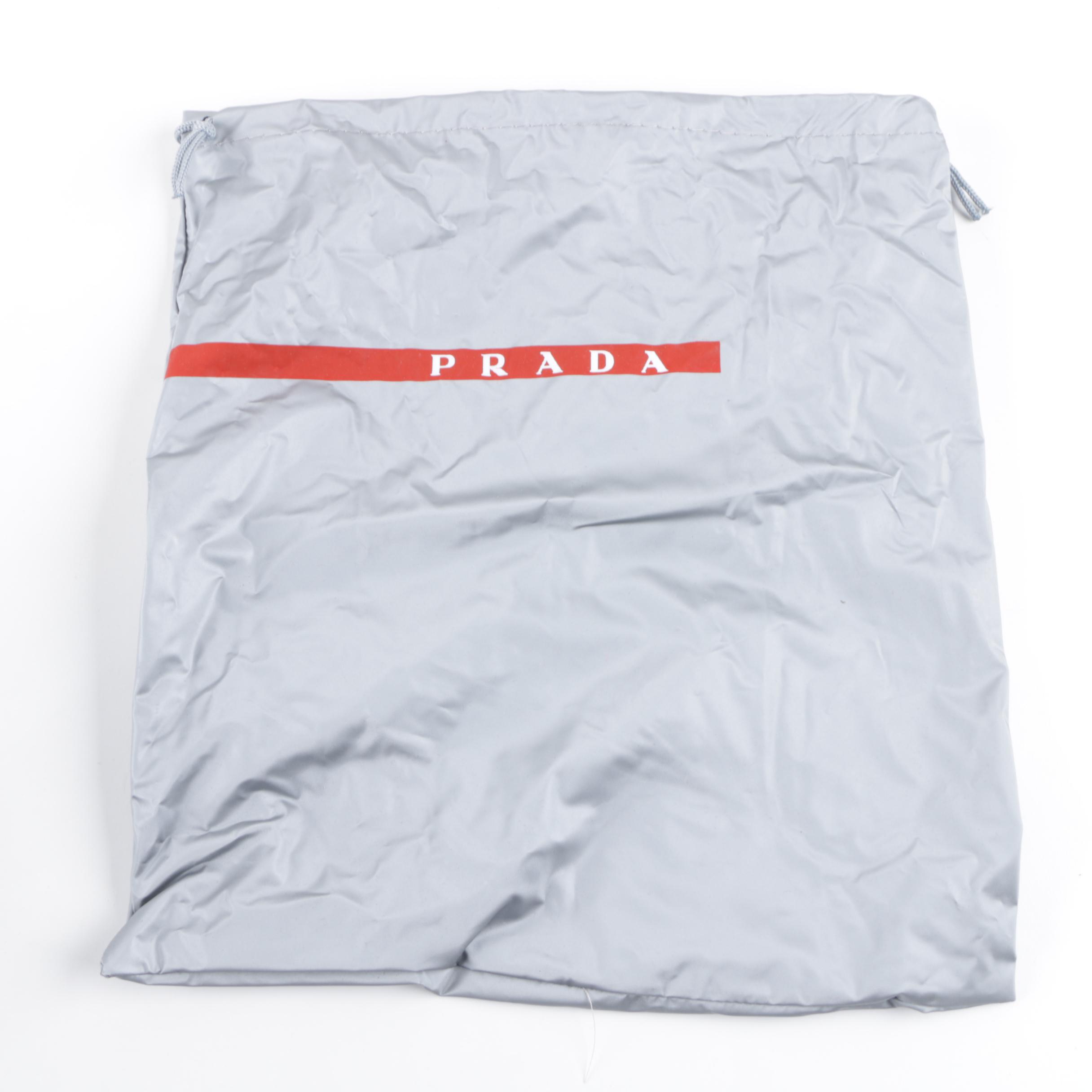 Prada Black Leather and Cork Wedge Slides