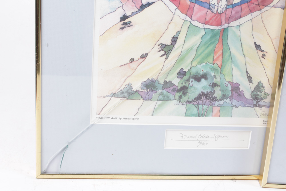 Signed Limited Edition Offset Lithograph Pair by Francis Sporer