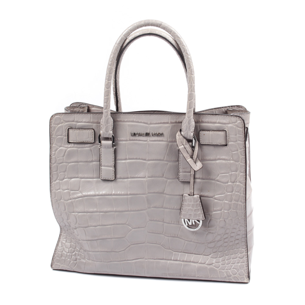 MICHAEL Michael Kors Hamilton Alligator Embossed Leather Handbag