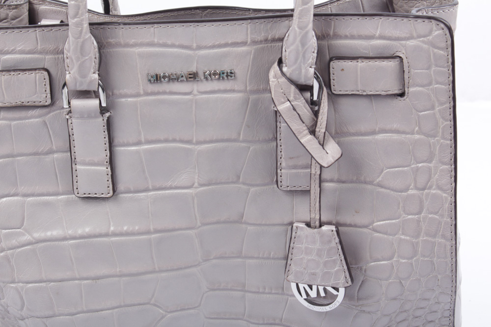 MICHAEL Michael Kors Hamilton Alligator Embossed Leather Handbag