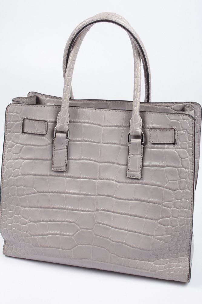 MICHAEL Michael Kors Hamilton Alligator Embossed Leather Handbag