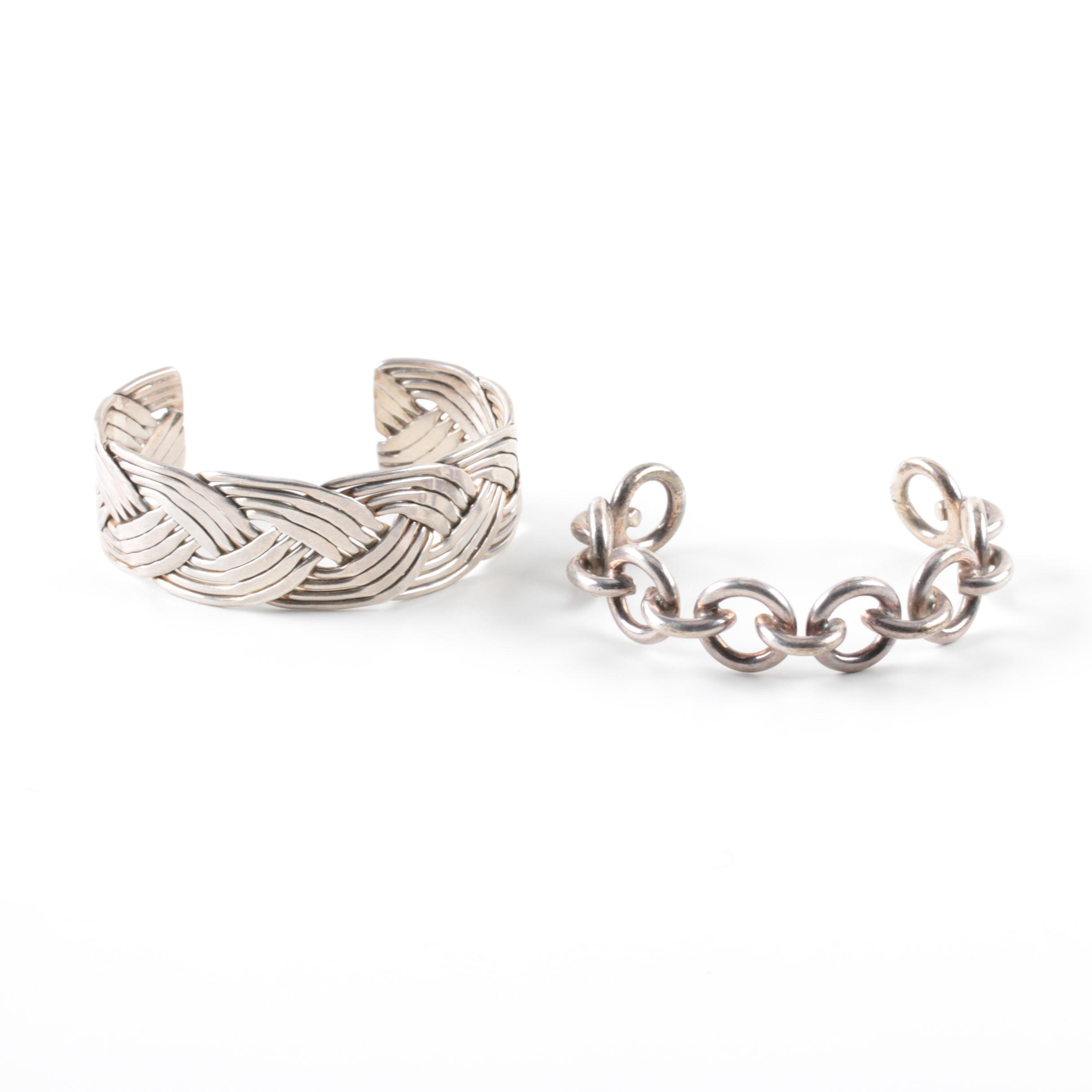 Sterling Silver Bracelets Including Taxco Mexico