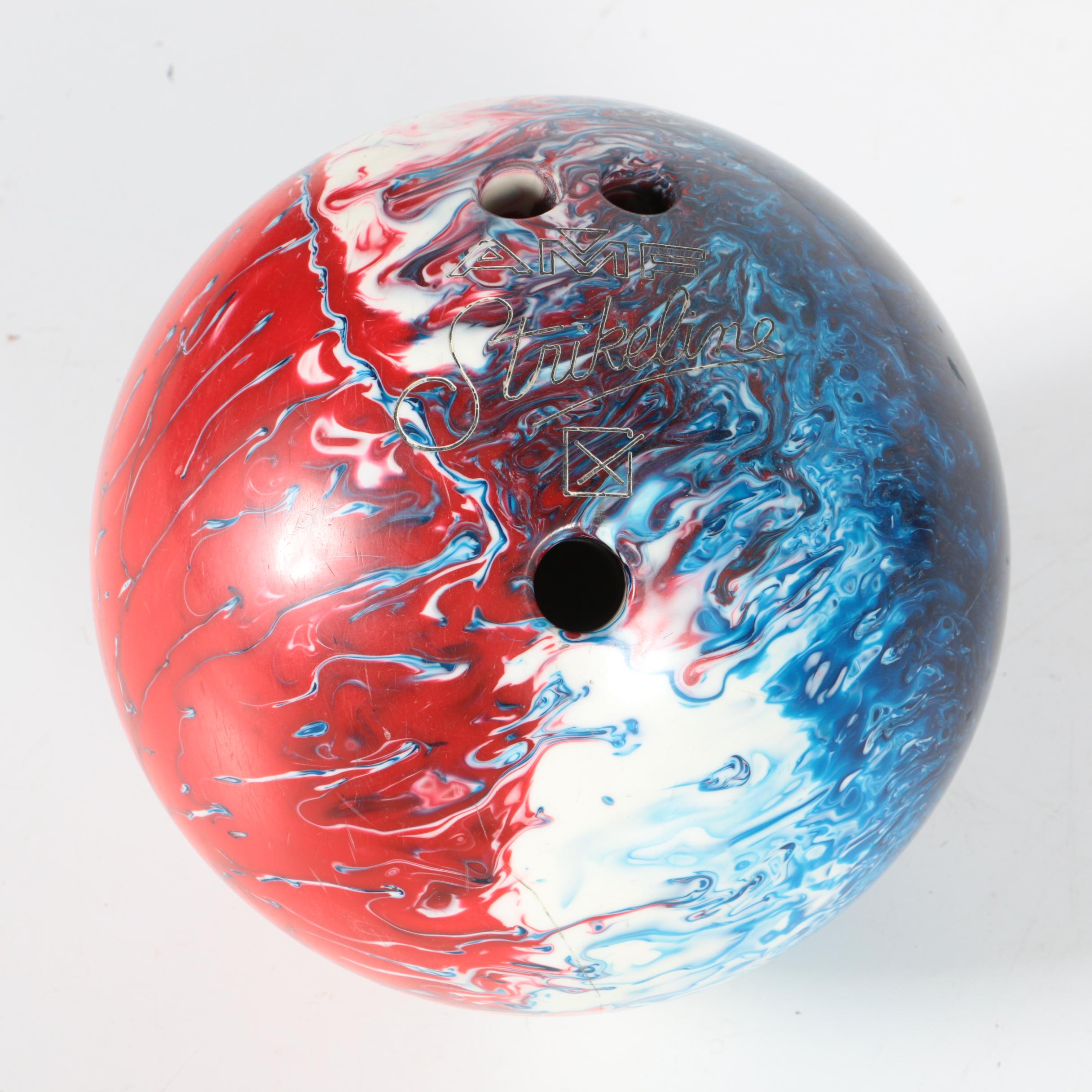 Vintage AMF Strikeline Bowling Ball with Bag