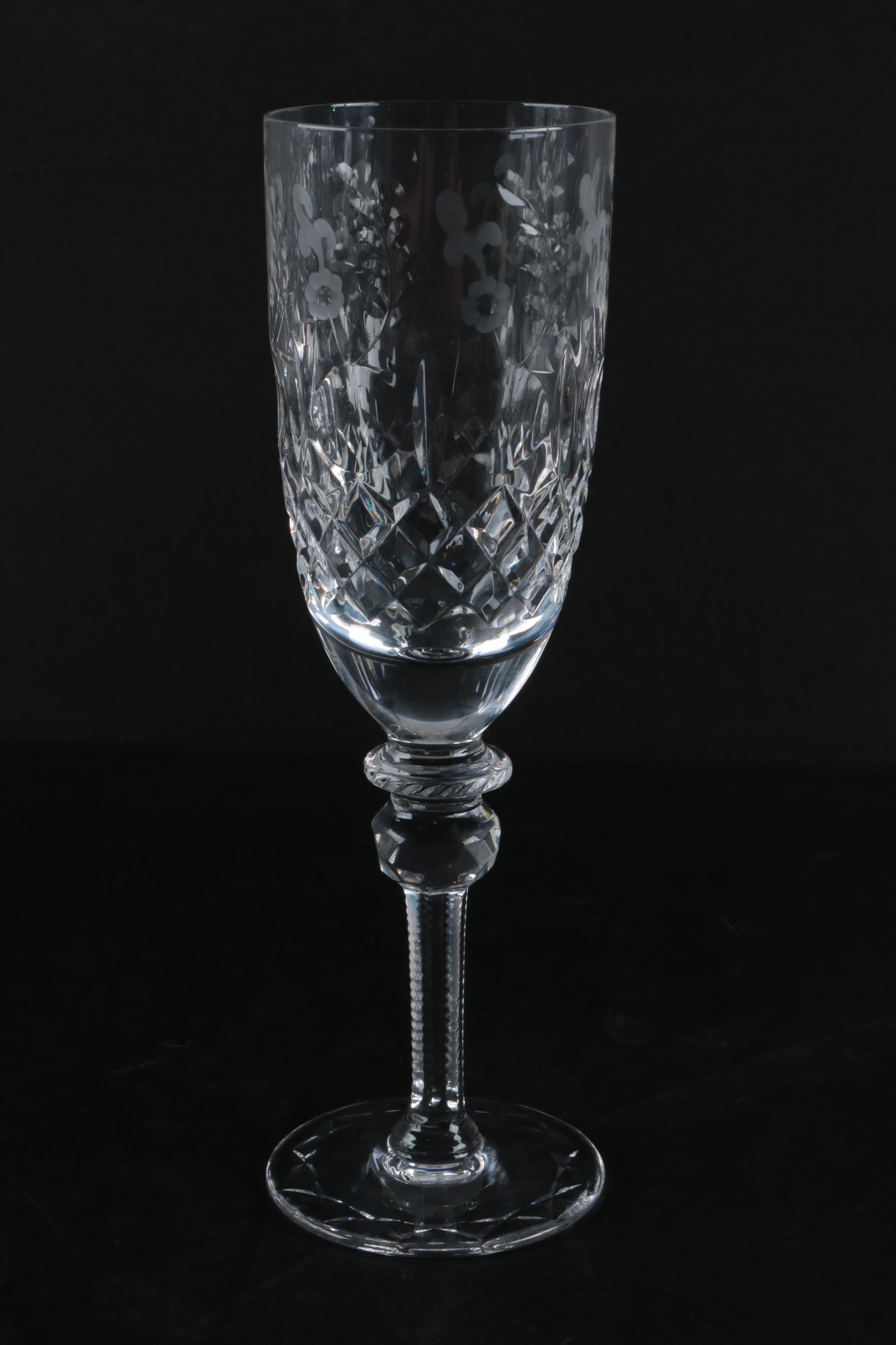 Rogaska "Gallia" Crystal Champagne Flutes