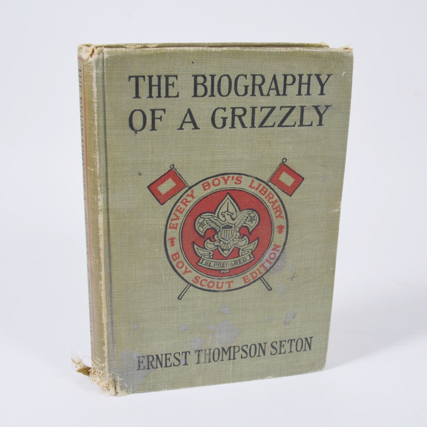 Ernest Thompson Seton "The Biography of a Grizzly" Hardcover Book