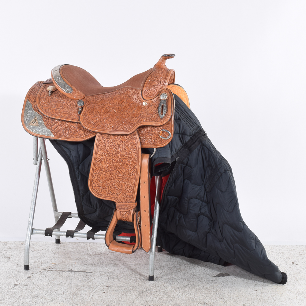 Dale Chavez Trophy Western Pleasure Leather & 500 Silver Show Saddle