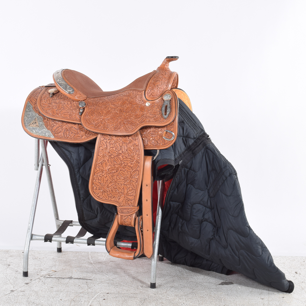 Dale Chavez Trophy Western Pleasure Leather & 500 Silver Show Saddle