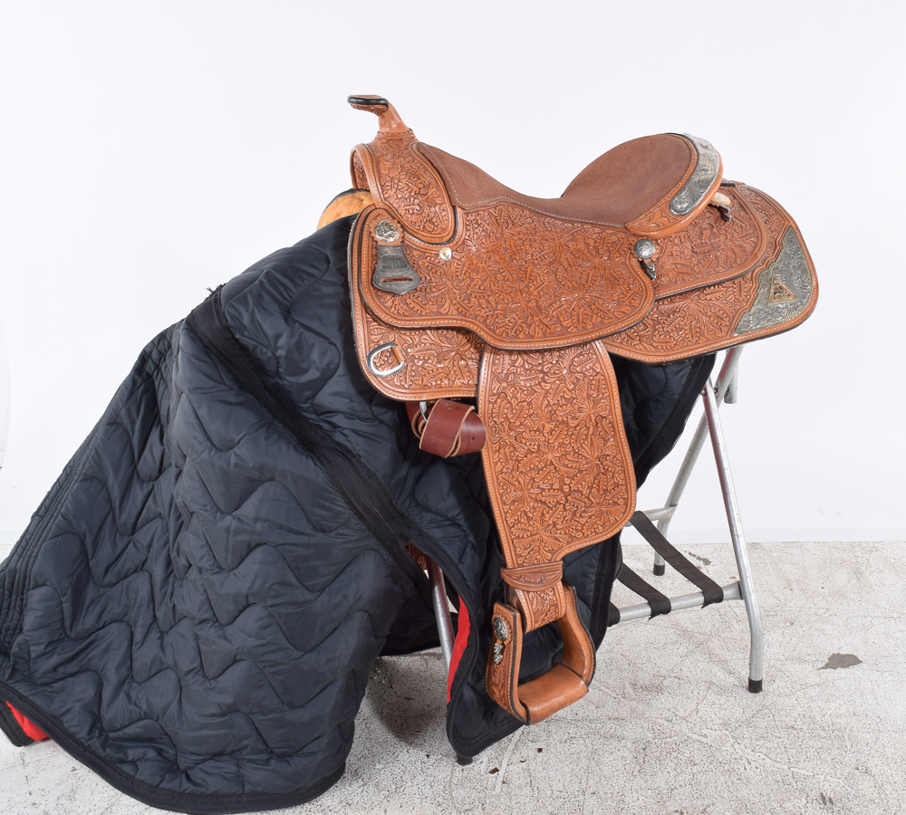 Dale Chavez Trophy Western Pleasure Leather & 500 Silver Show Saddle