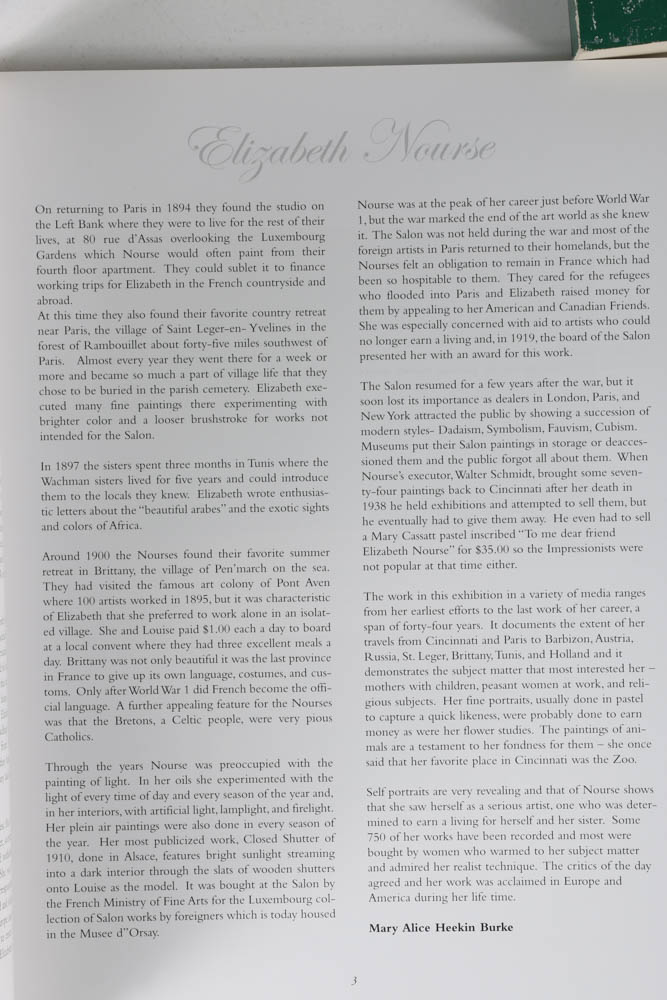 Collection of Elizabeth Nourse-Related Publications