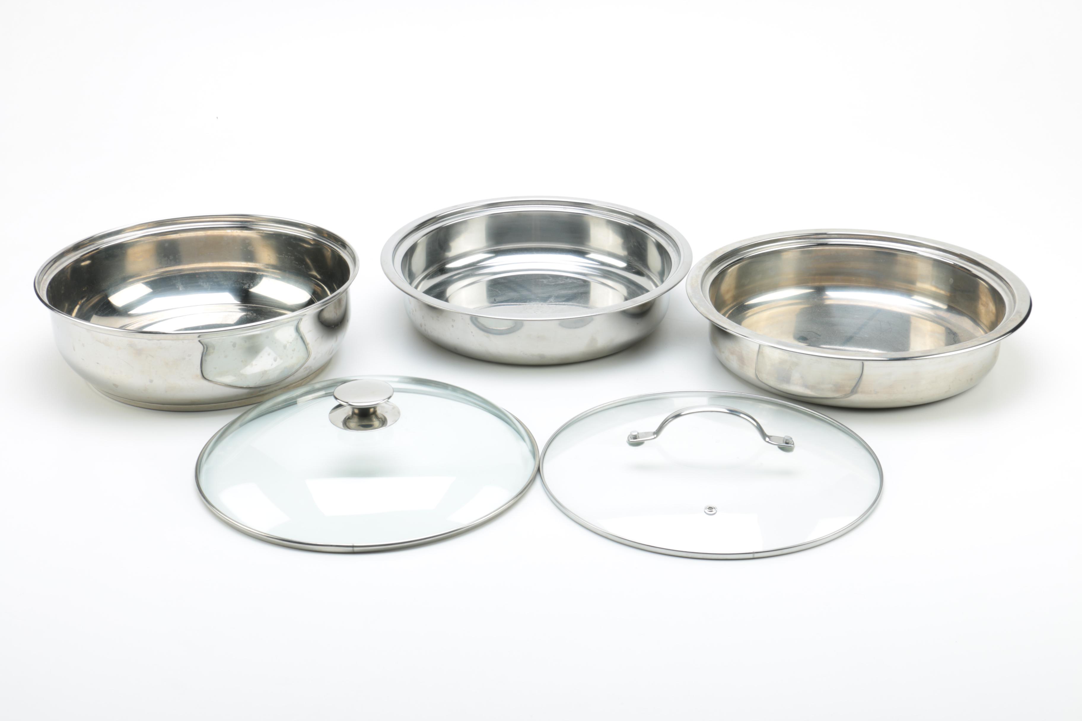 Stainless Chafing Dishes Featuring Crate & Barrel