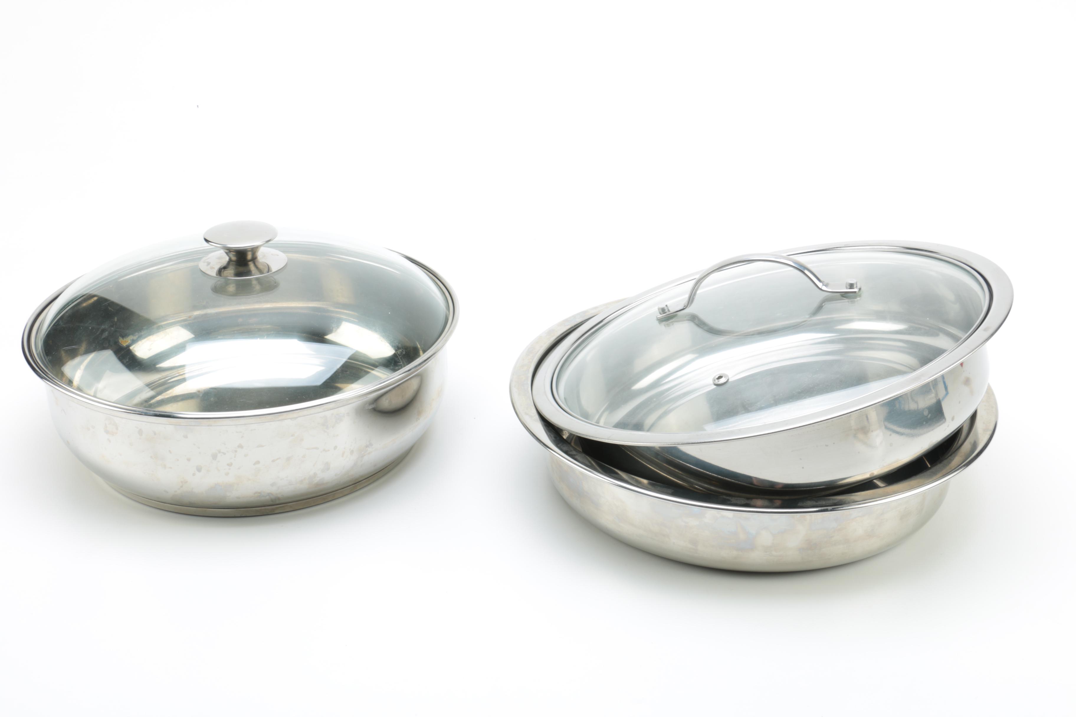 Stainless Chafing Dishes Featuring Crate & Barrel