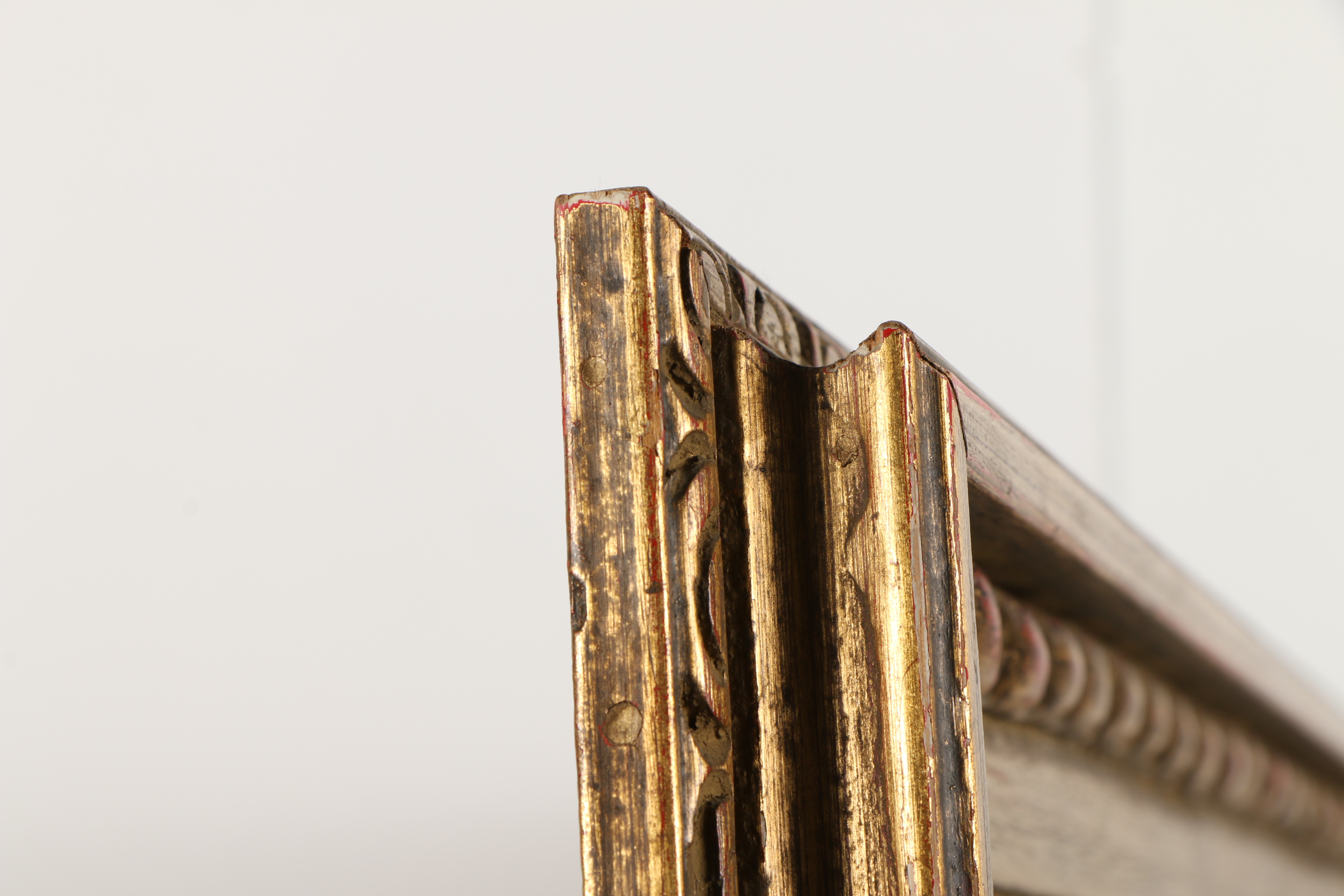 Vintage Oil Painting on Canvas of Boats at a Pier