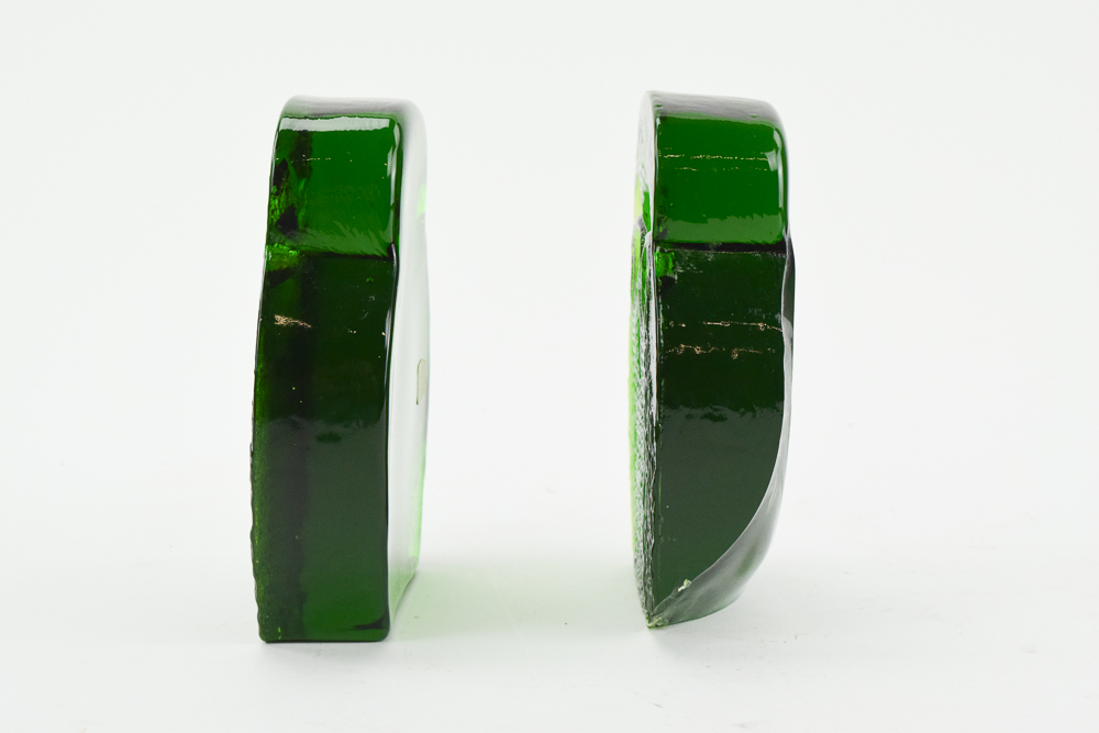 Blenko Glass Owl Bookends