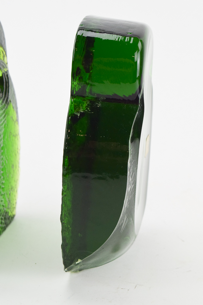 Blenko Glass Owl Bookends