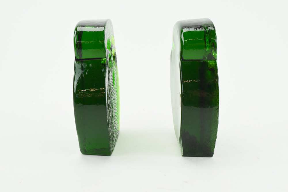 Blenko Glass Owl Bookends