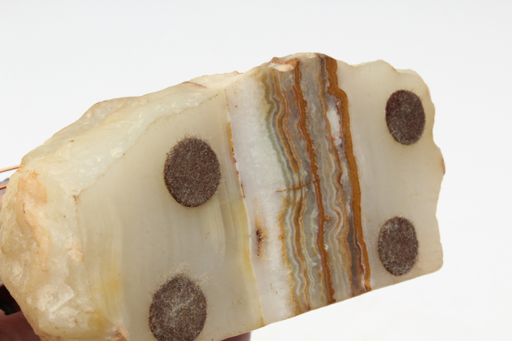 Brass and Copper Sailboat on an Agate Base