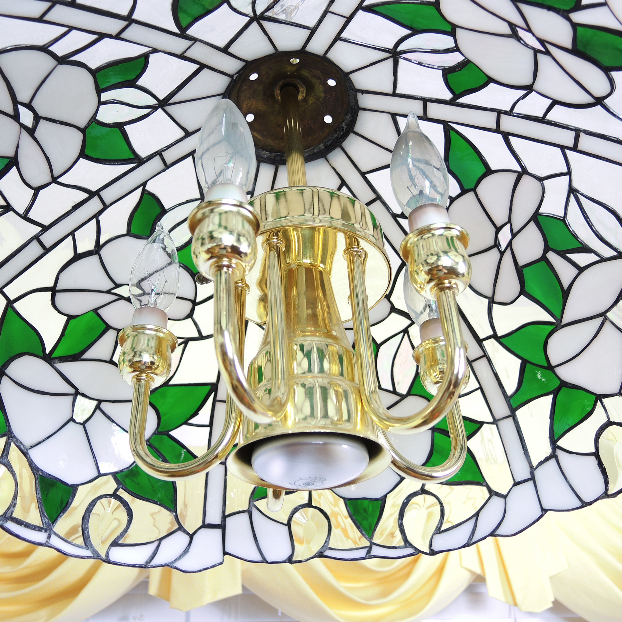 Tiffany Style Stained Glass Chandelier