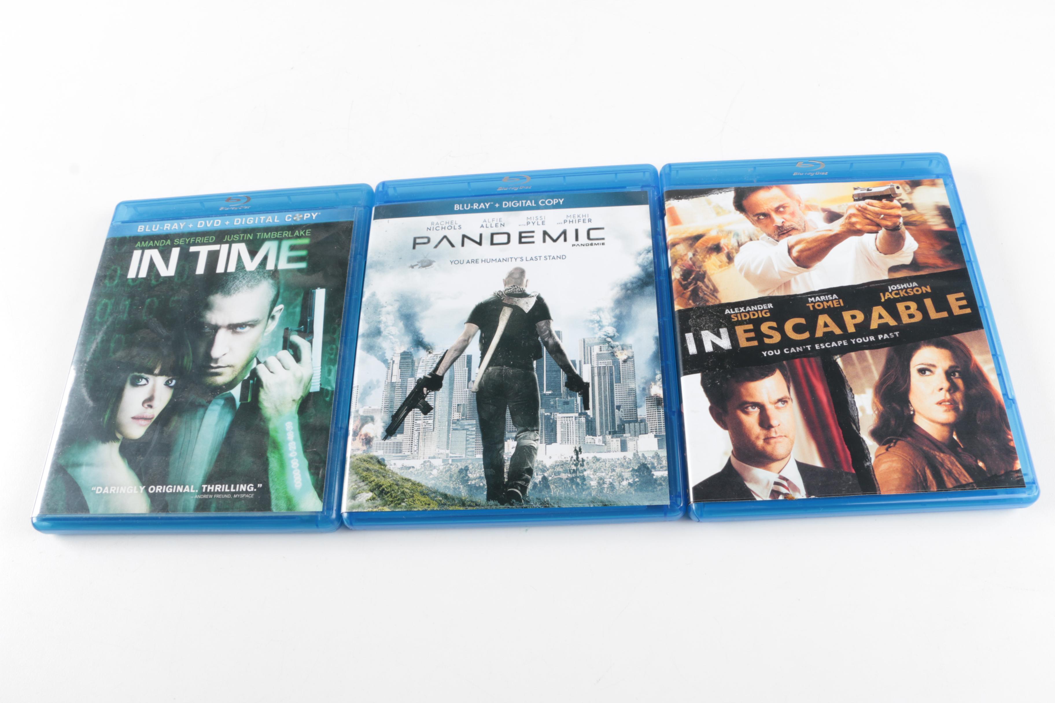 Collection of Action Film Blu-rays Including "Three Musketeers" and "Red Dawn"