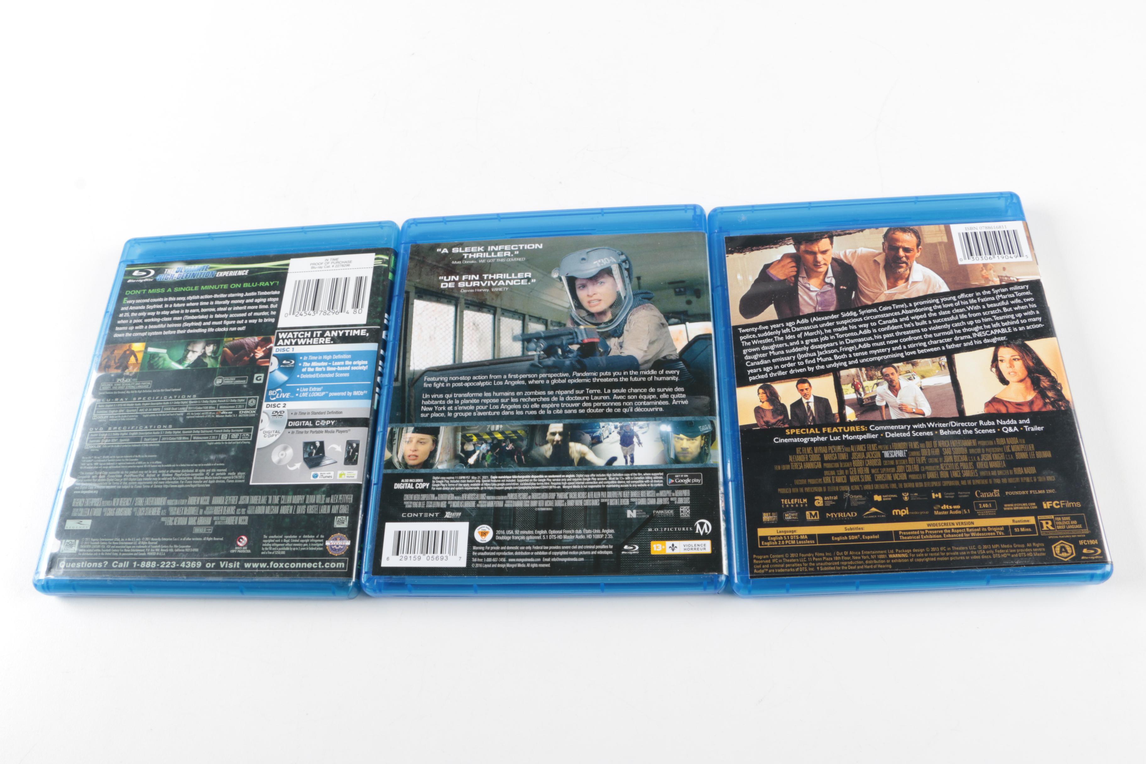 Collection of Action Film Blu-rays Including "Three Musketeers" and "Red Dawn"