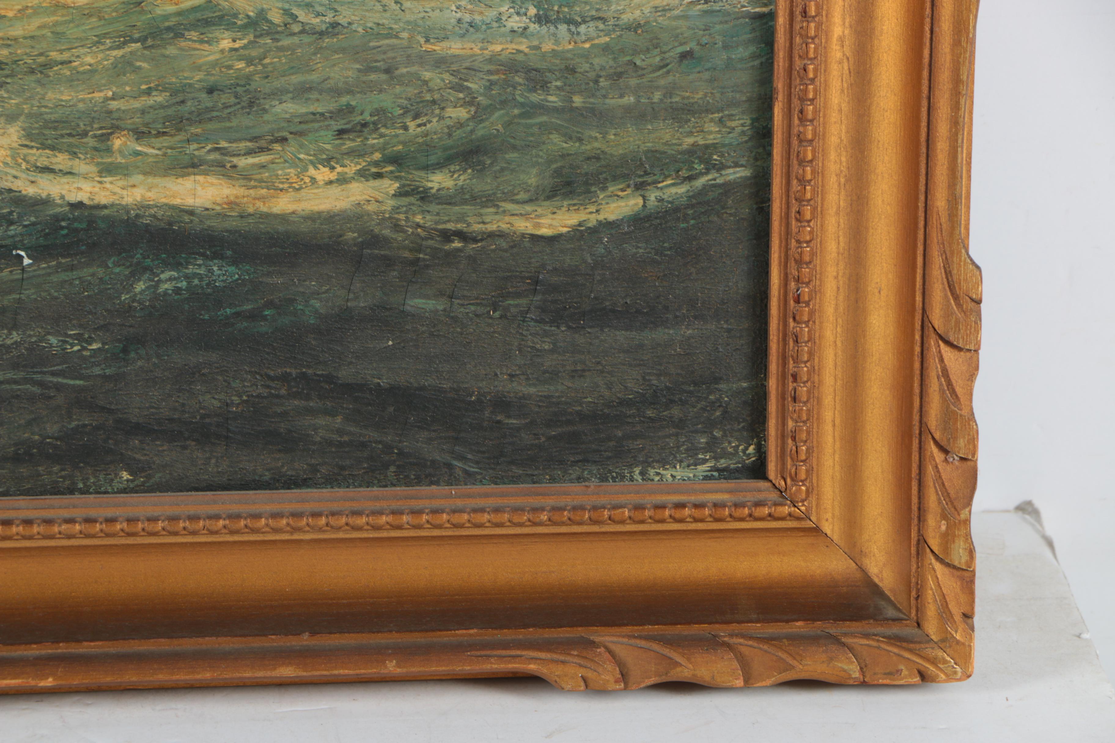 Oil Painting on Canvas of a Square Rigged Brig at Sea