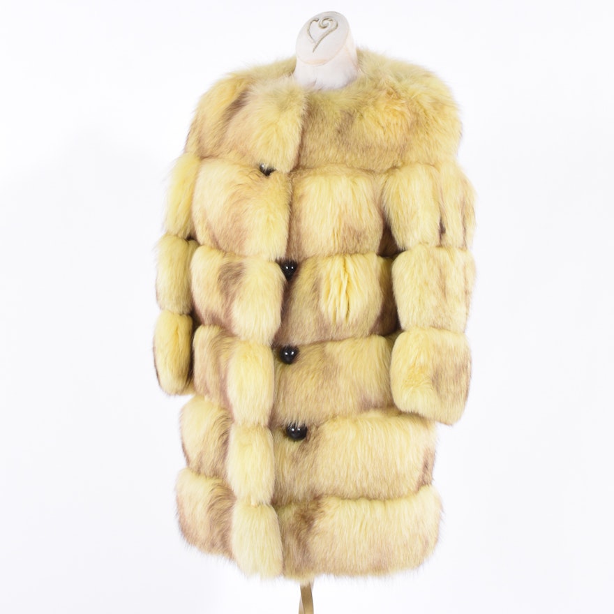 Ben Rahn Dyed Fox Fur Coat