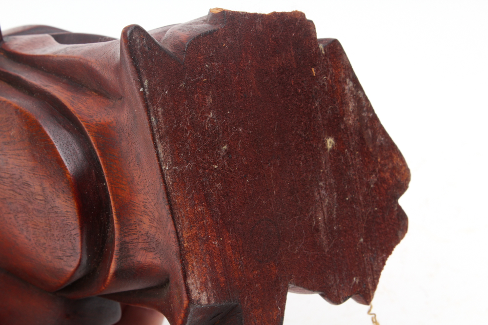 Chinese Carved Wood Budai Statue