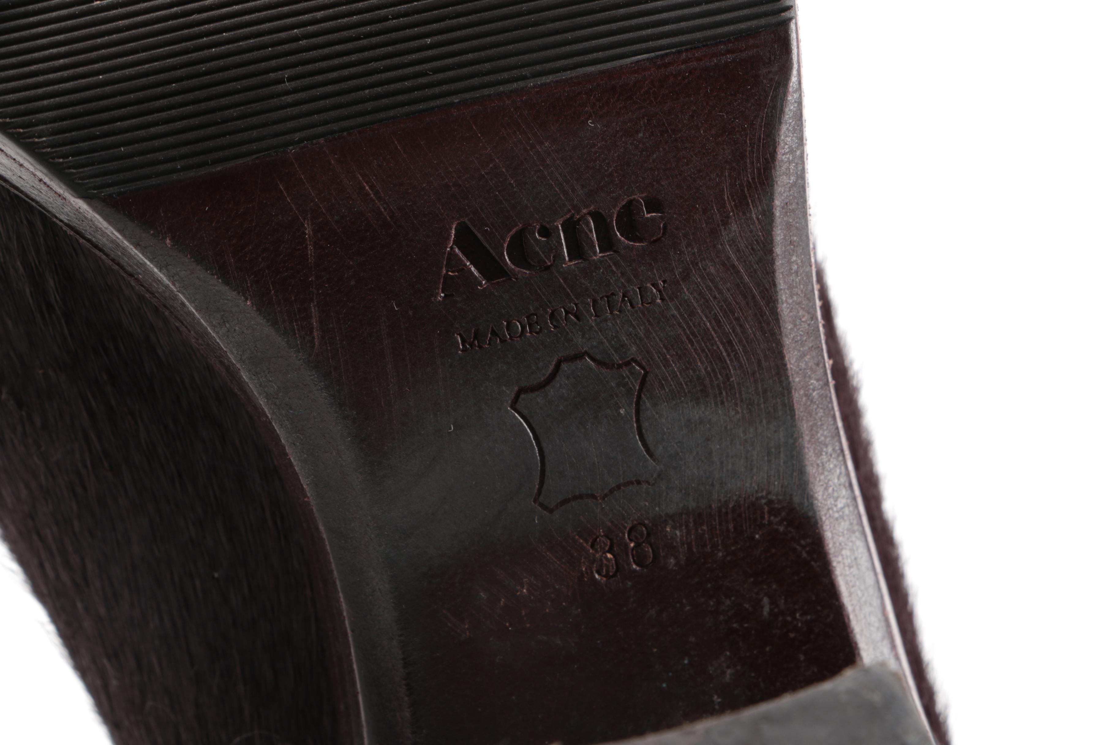 Acne Pony Hair Booties