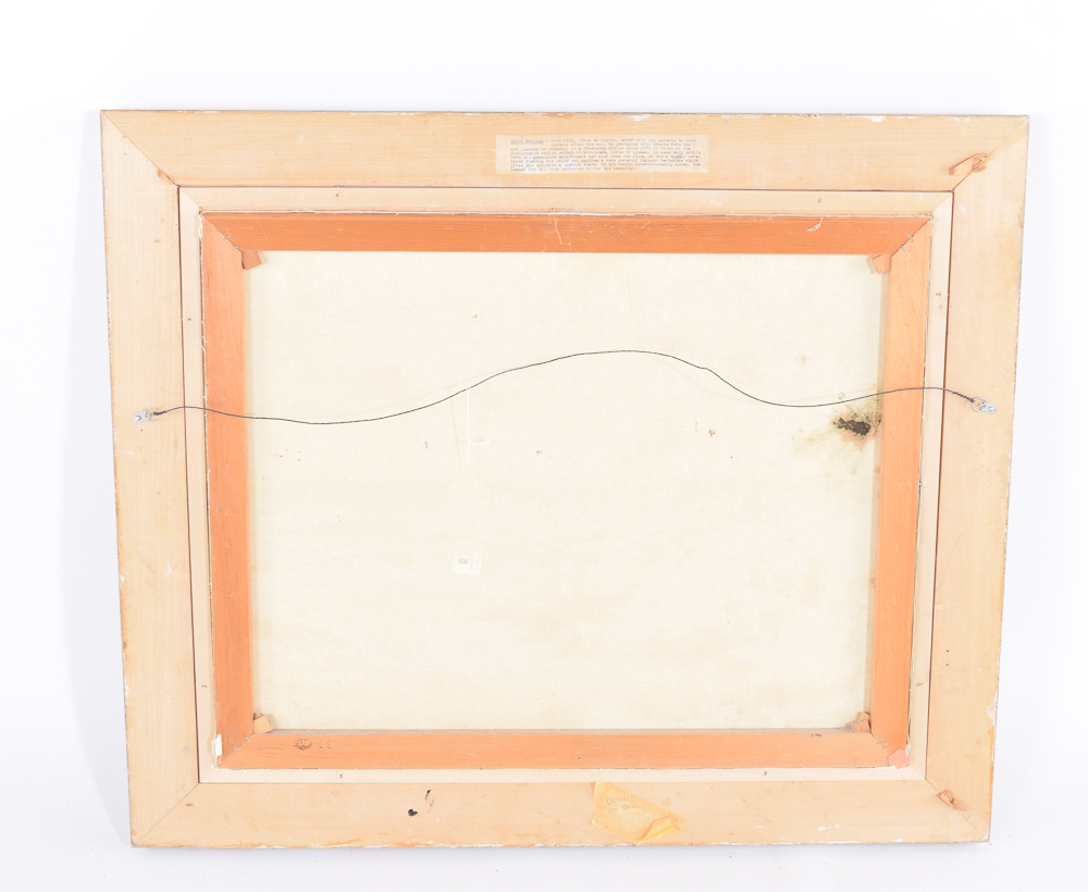 Erich Paulsen Late 20th Century Oil Painting of Beach Landscape