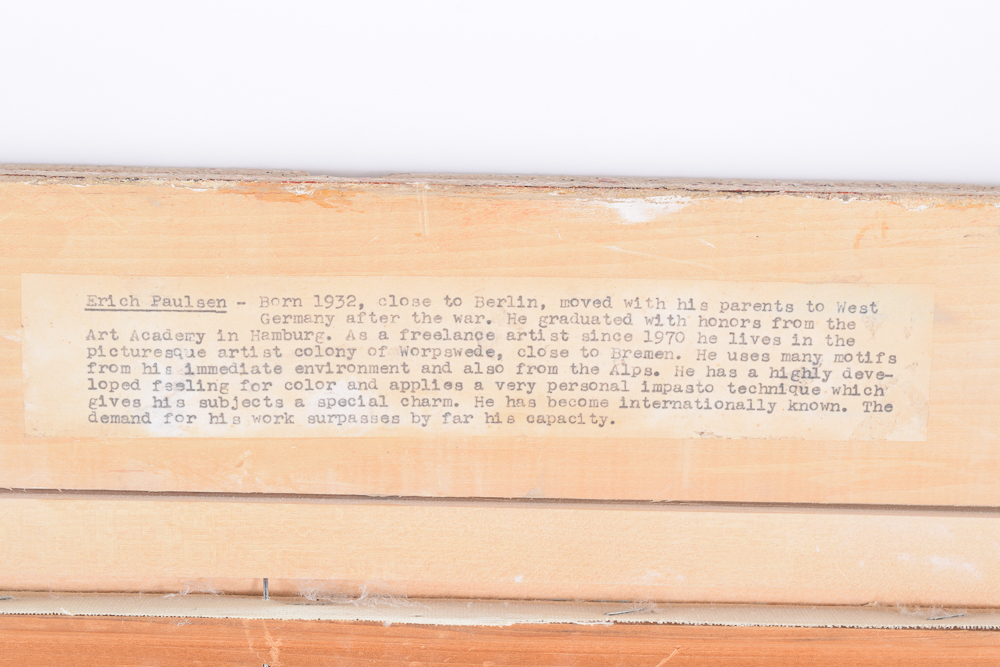 Erich Paulsen Late 20th Century Oil Painting of Beach Landscape