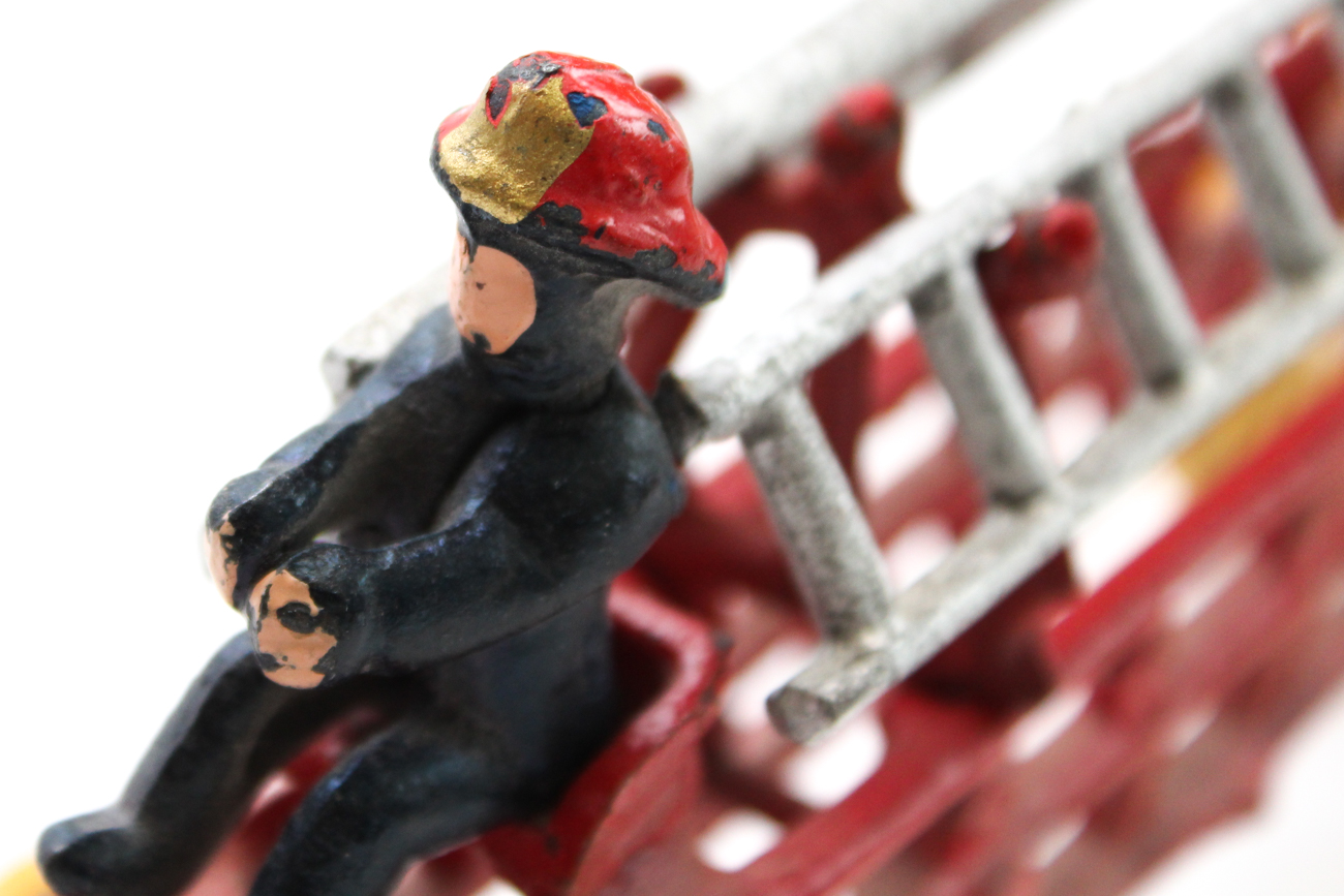 Vintage Cast Iron Fire Truck