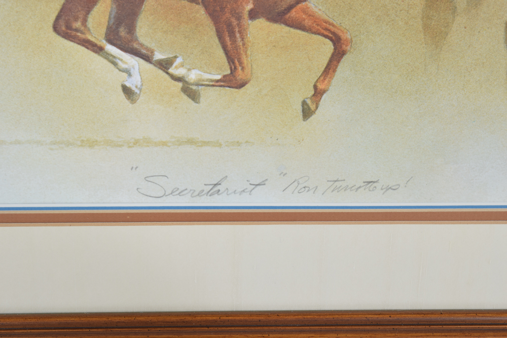 Fred Stone 1984 Limited Edition Offset Lithograph "Secretariat, Ron Turcotte Up"