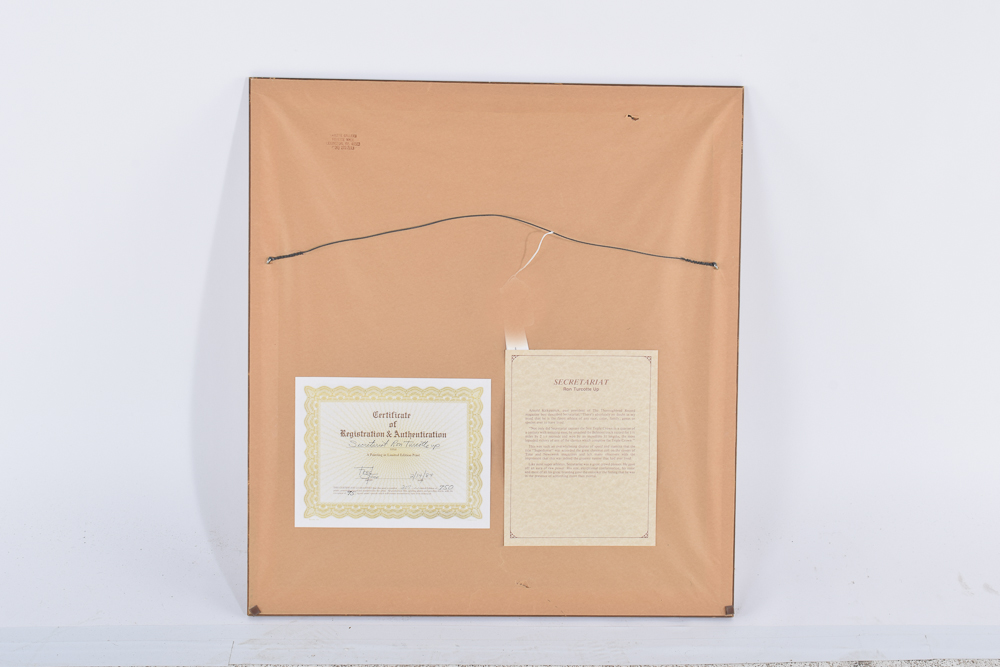 Fred Stone 1984 Limited Edition Offset Lithograph "Secretariat, Ron Turcotte Up"