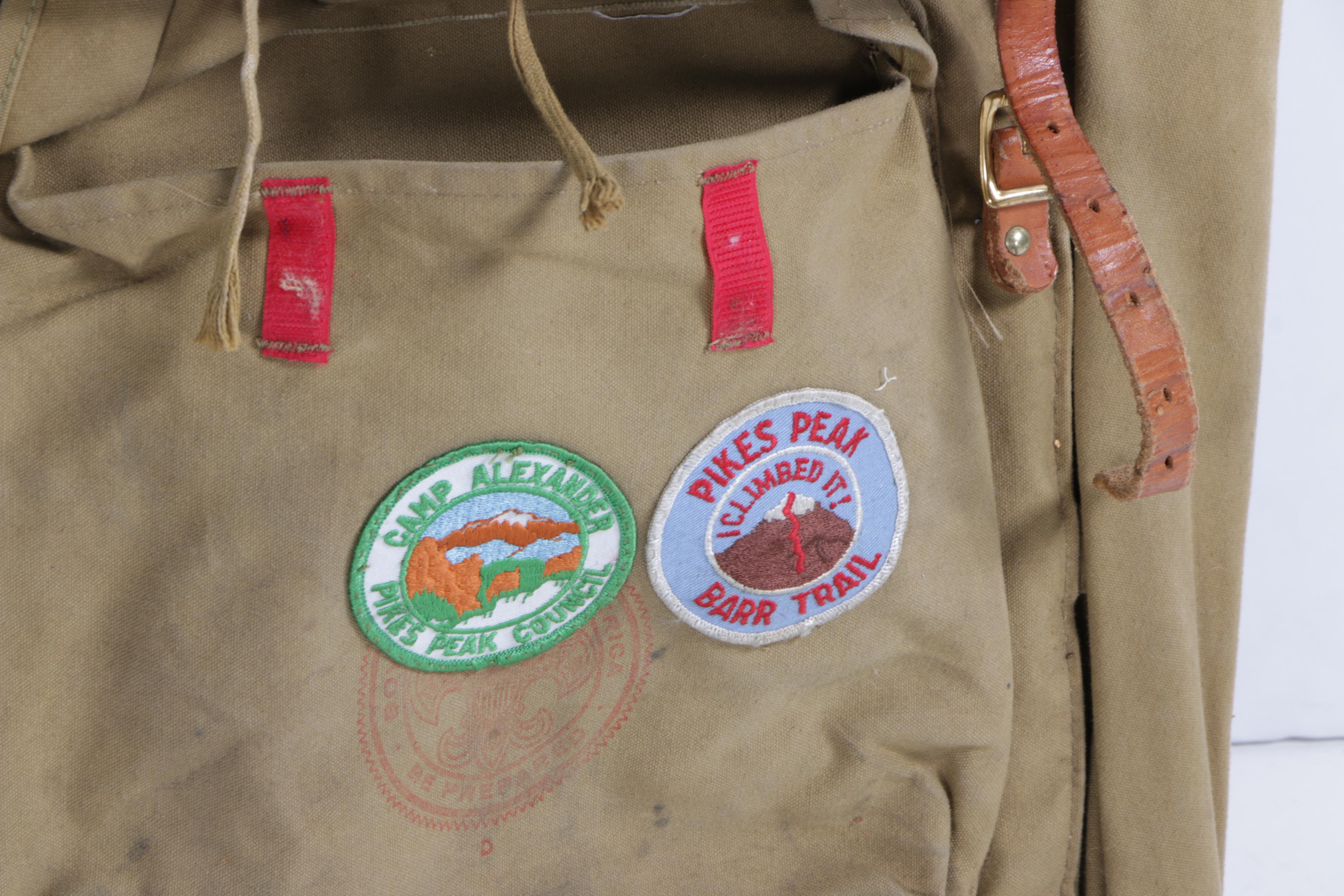 Vintage Boy Scouts of America Canvas Backpack