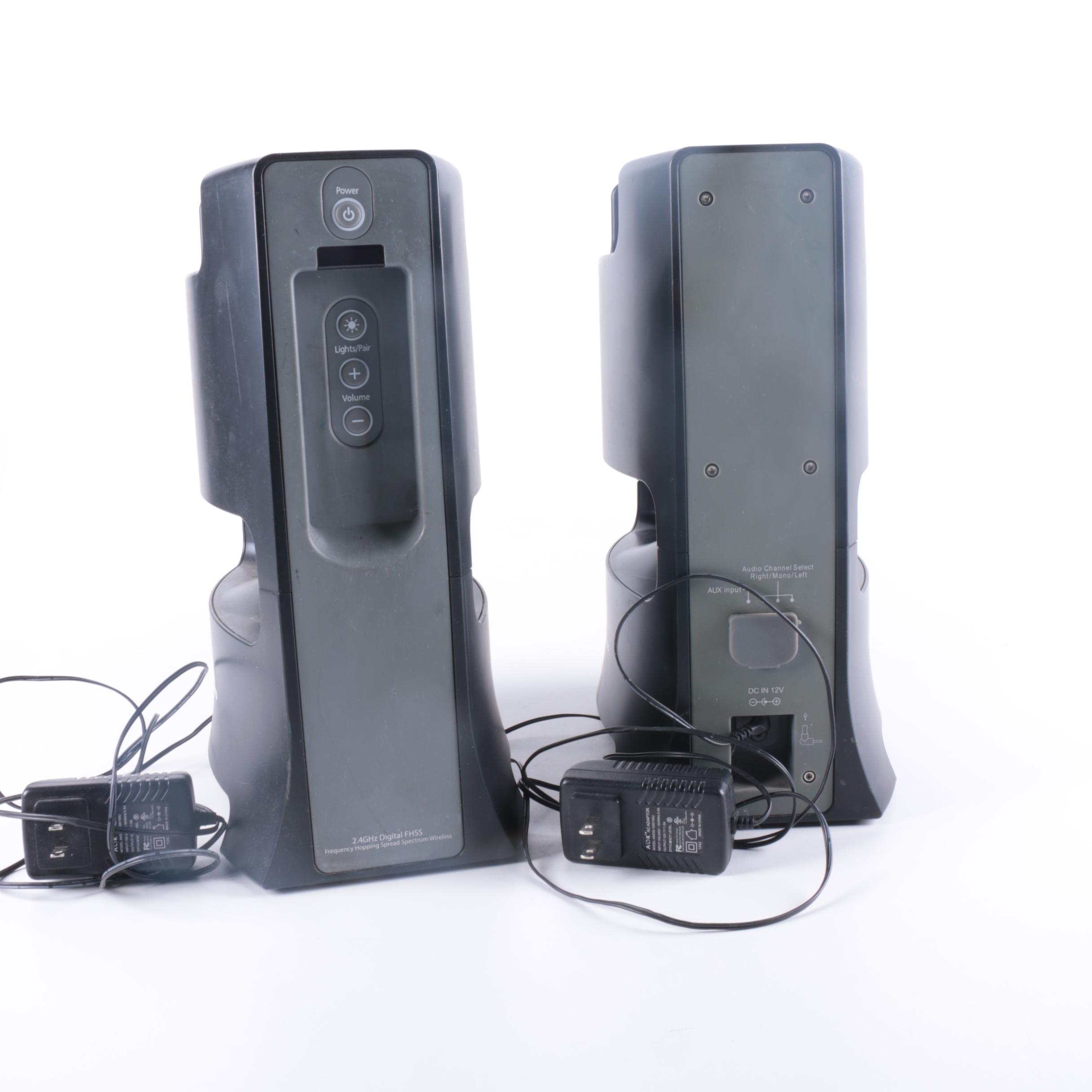 Audio Unlimited Digital Wireless Speakers With Remote Transmitter