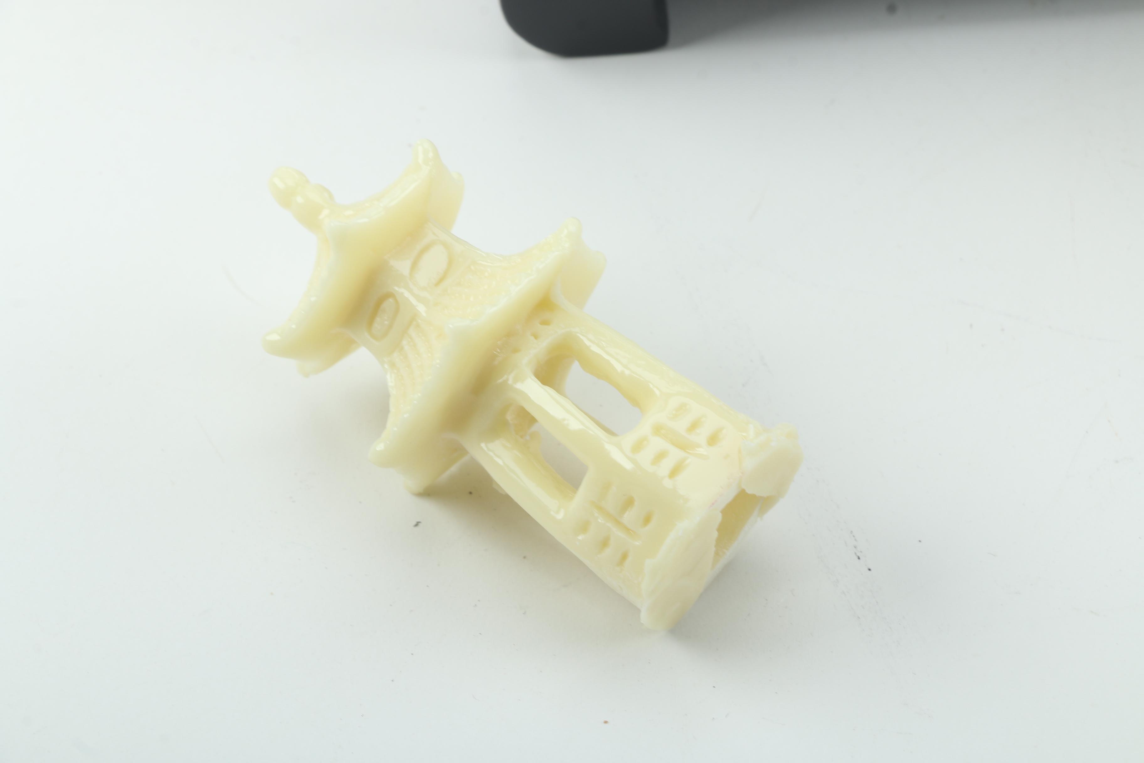 Carved Resin Elephant Tusk With Base