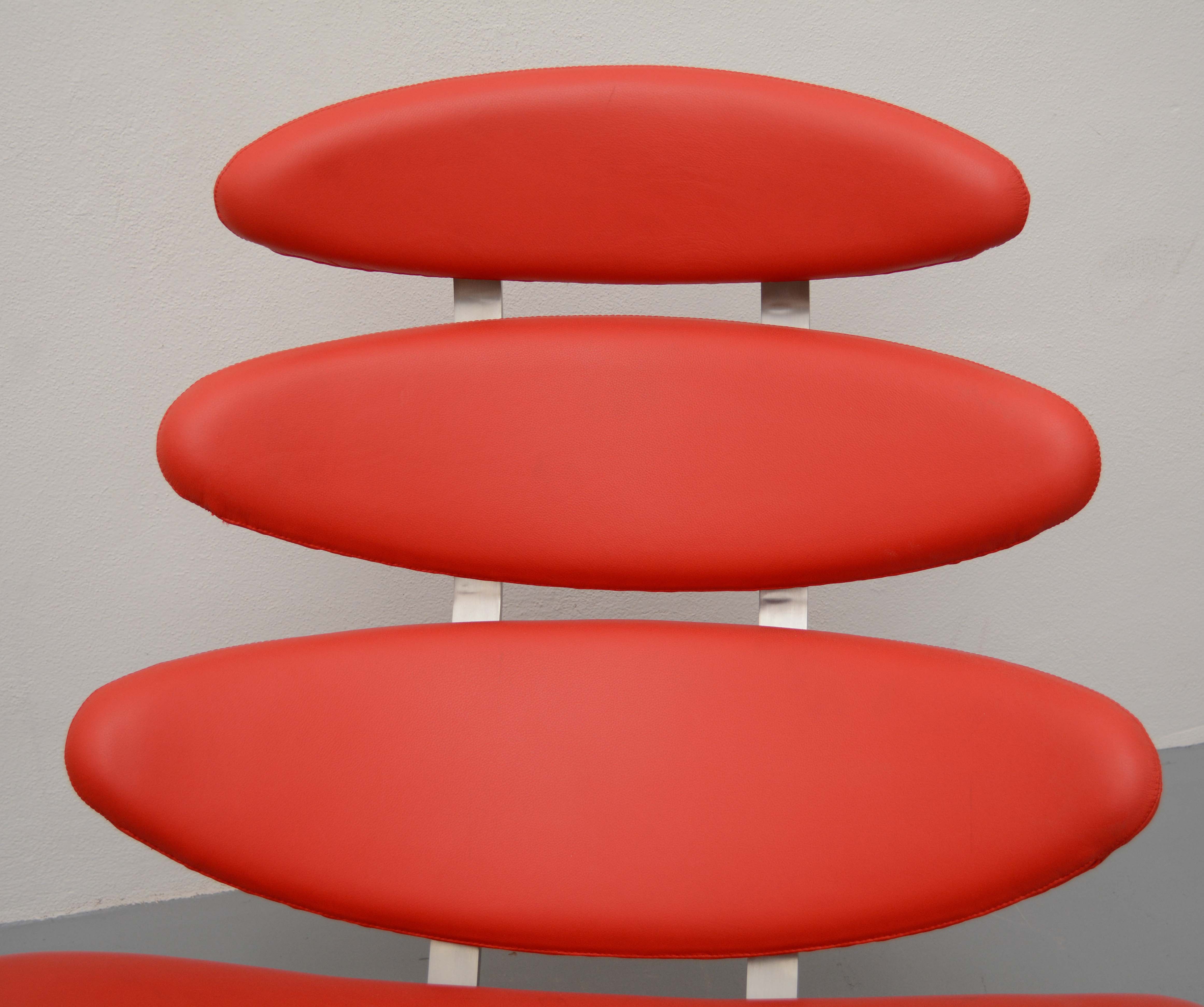 Mid Century Modern Lounge Chair and Ottoman After Jørgensen "Corona"