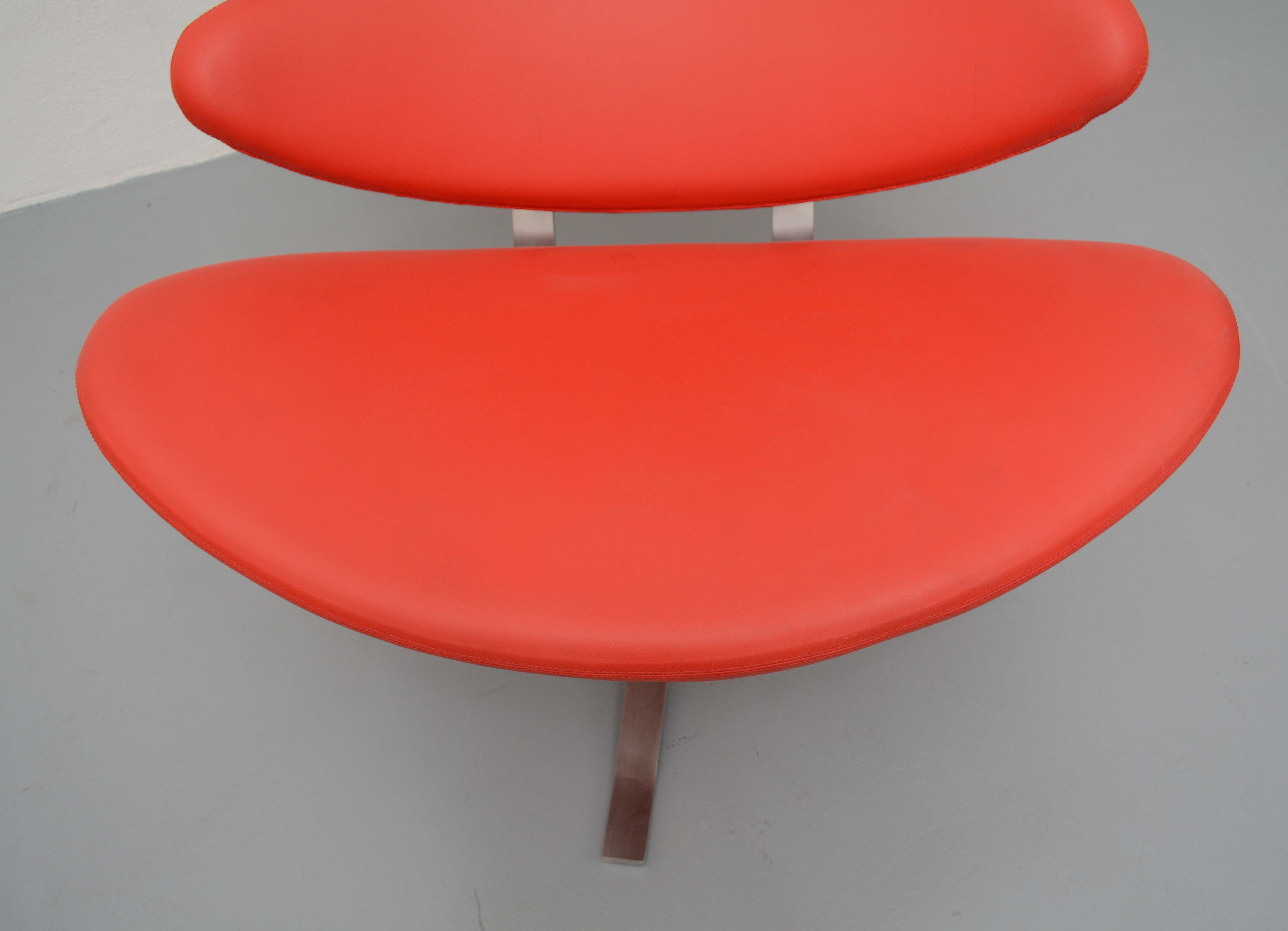 Mid Century Modern Lounge Chair and Ottoman After Jørgensen "Corona"