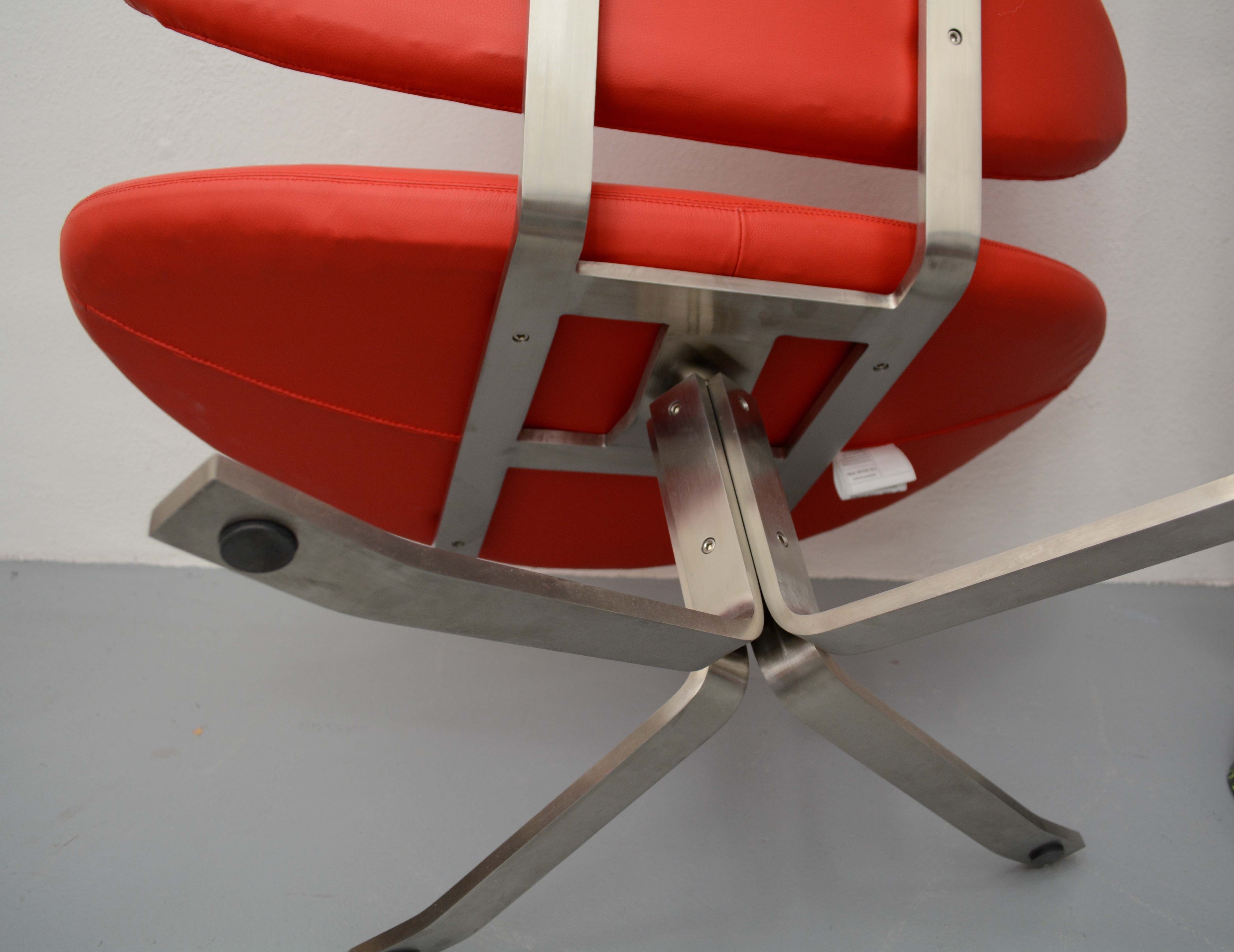 Mid Century Modern Lounge Chair and Ottoman After Jørgensen "Corona"