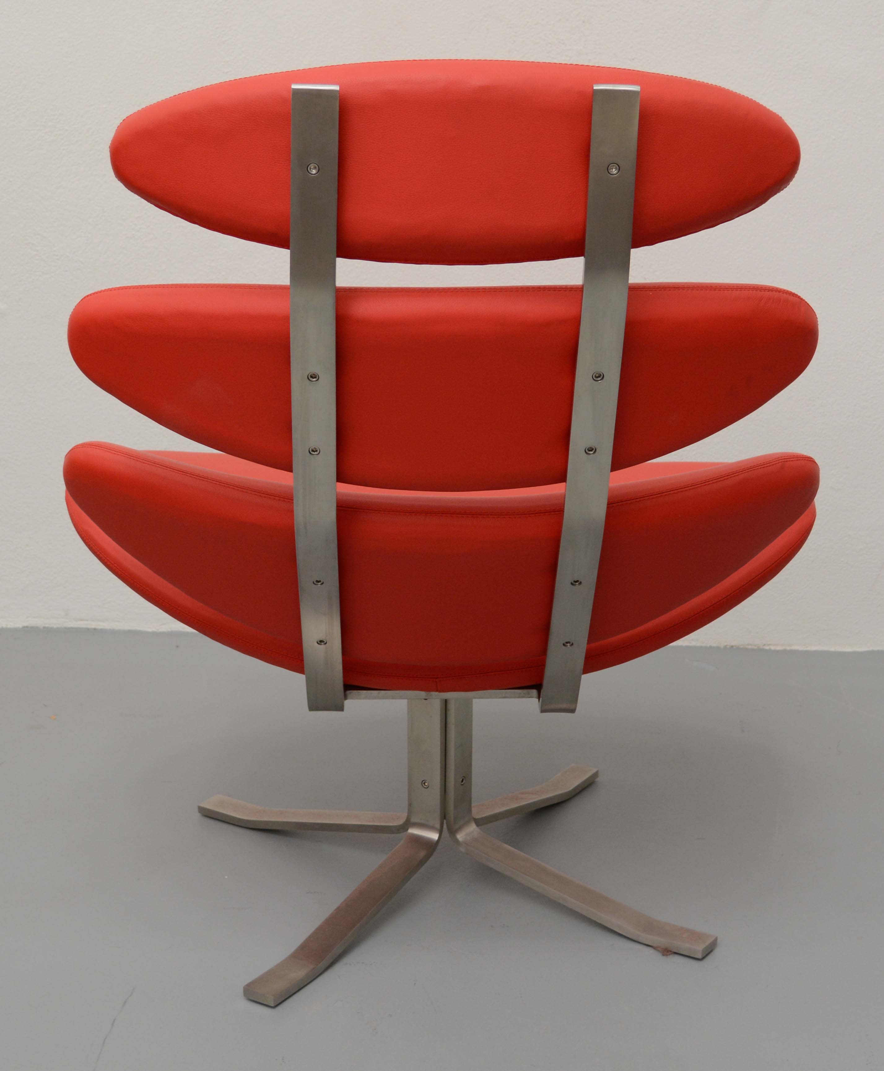 Mid Century Modern Lounge Chair and Ottoman After Jørgensen "Corona"