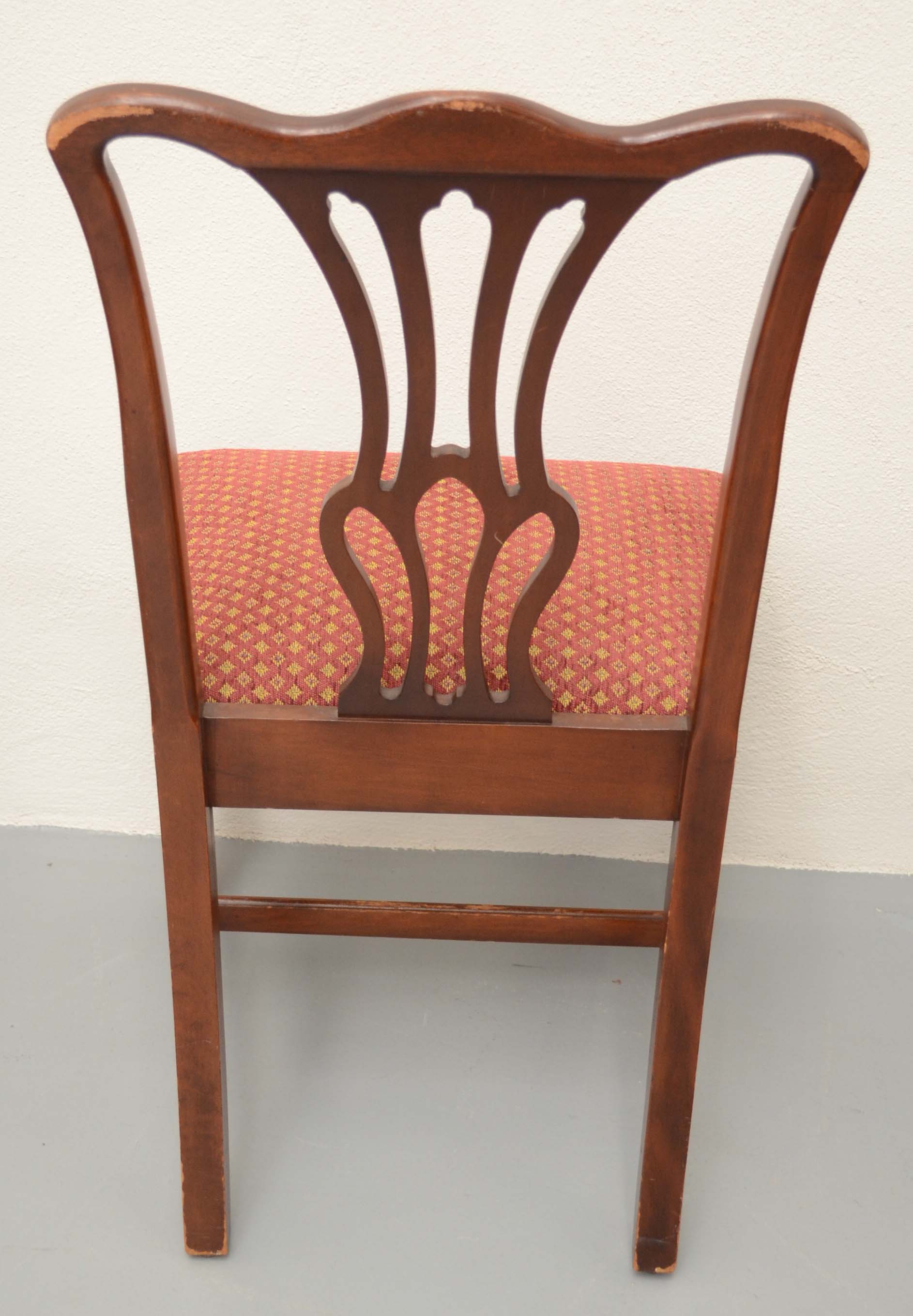 Eight Chippendale Style Dining Chairs by Paine Furniture