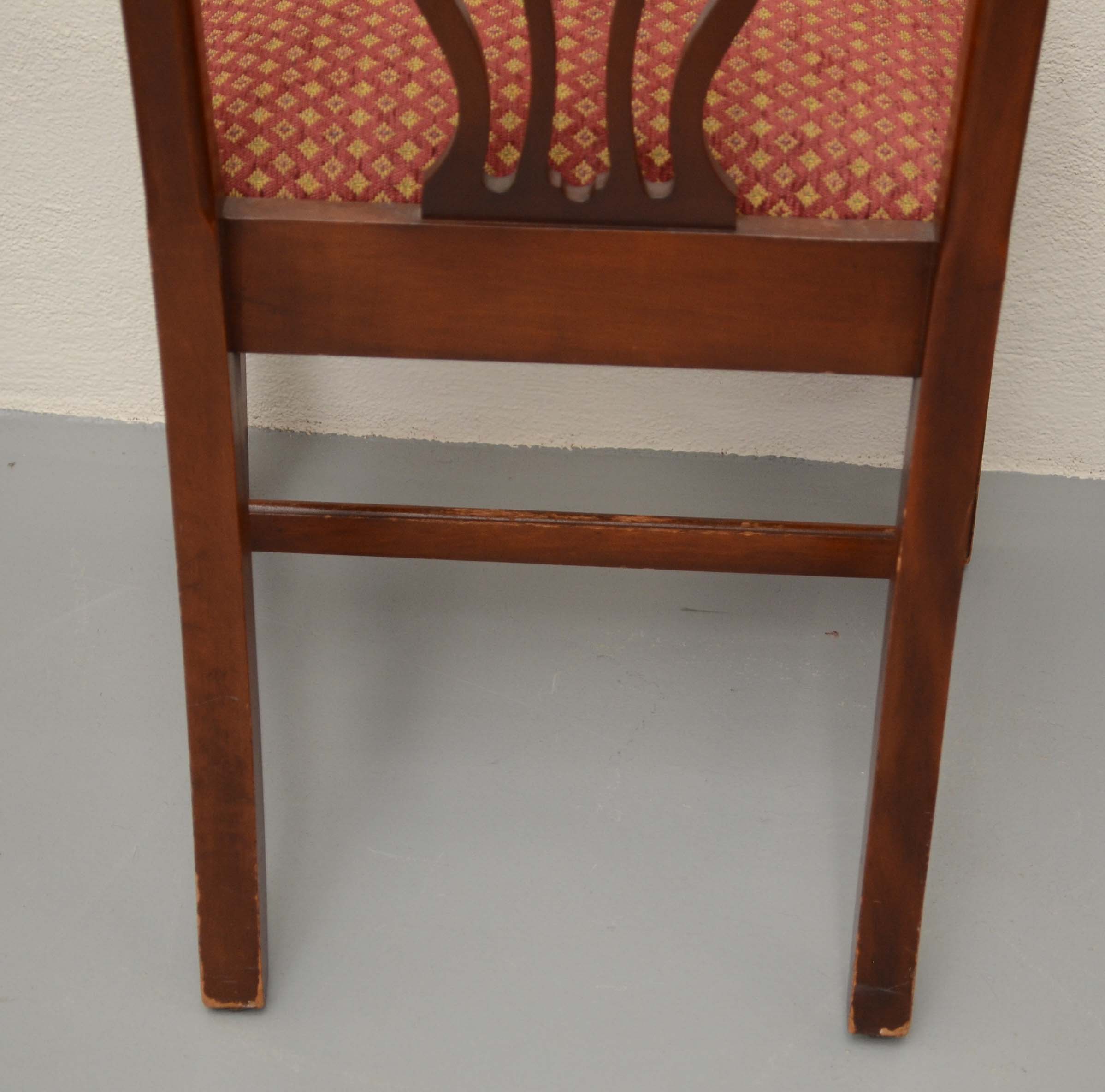 Eight Chippendale Style Dining Chairs by Paine Furniture