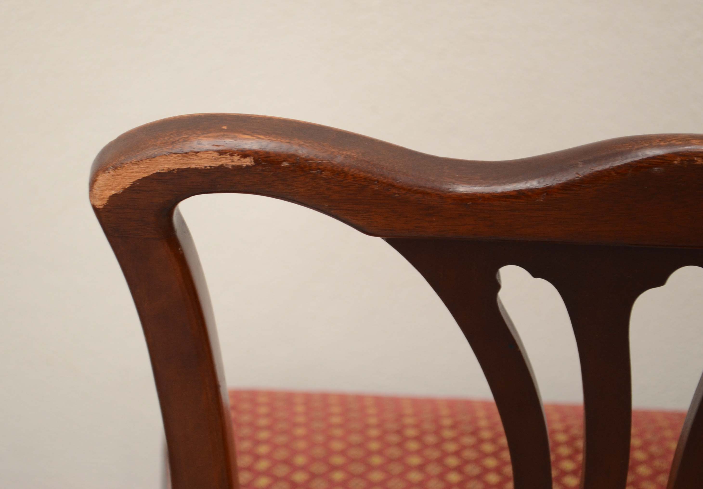 Eight Chippendale Style Dining Chairs by Paine Furniture