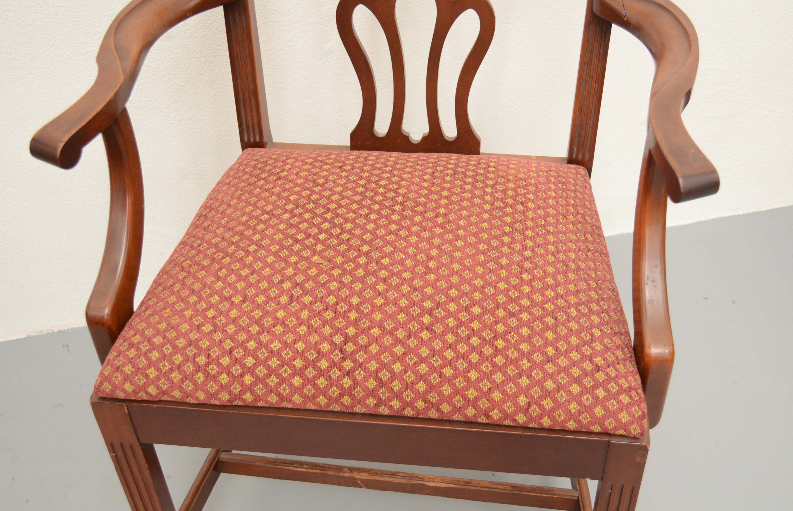 Eight Chippendale Style Dining Chairs by Paine Furniture