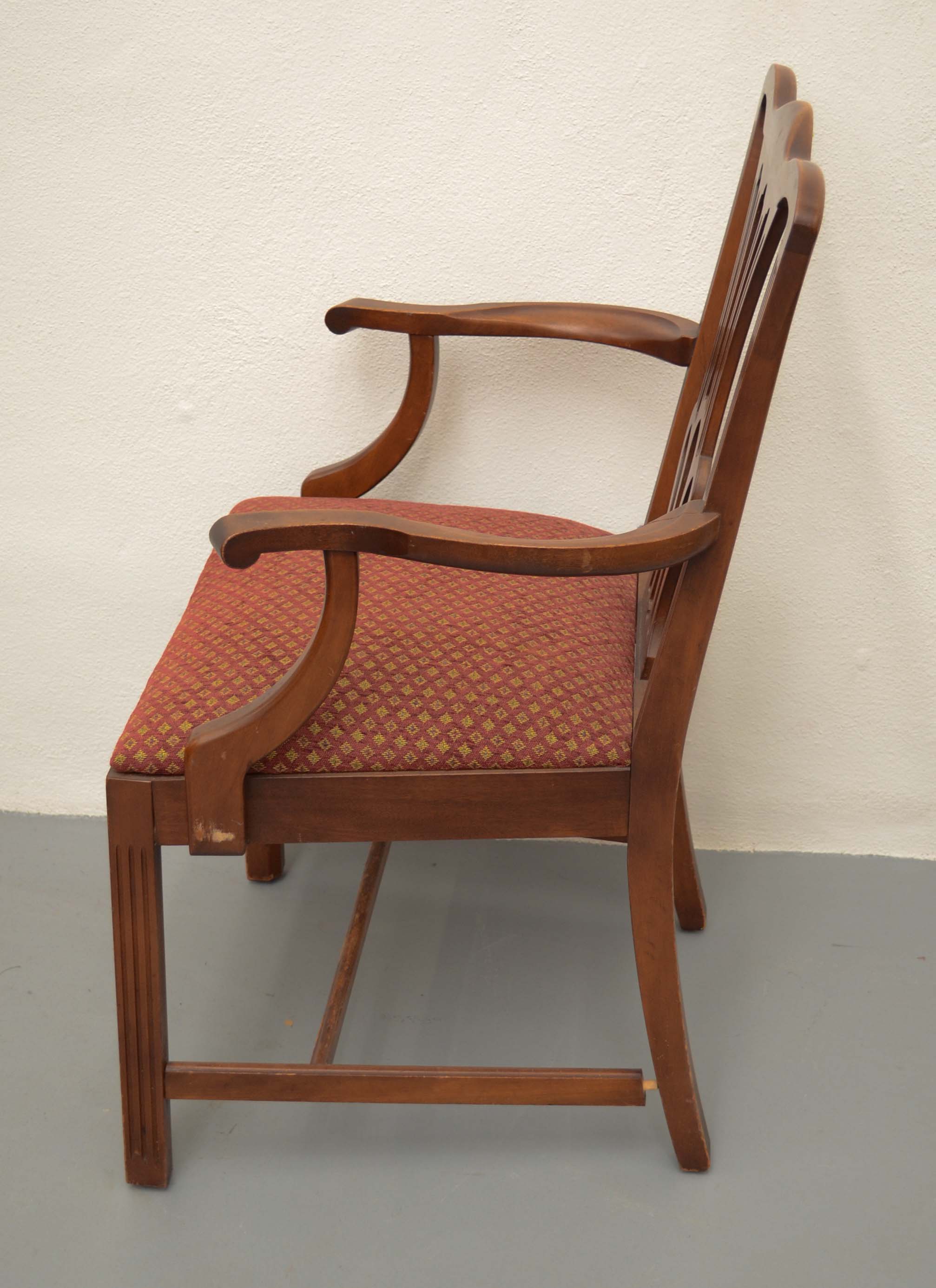 Eight Chippendale Style Dining Chairs by Paine Furniture