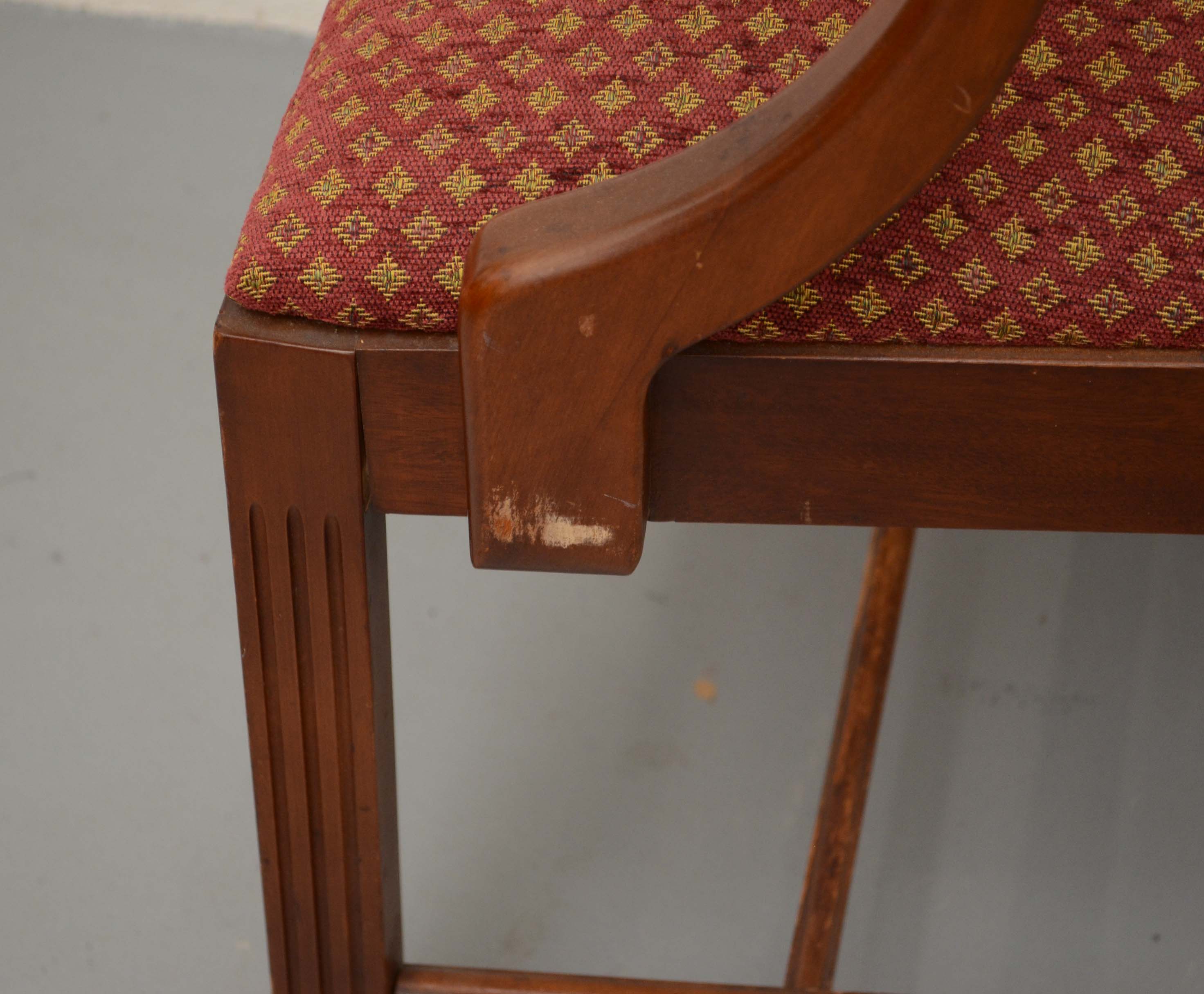 Eight Chippendale Style Dining Chairs by Paine Furniture