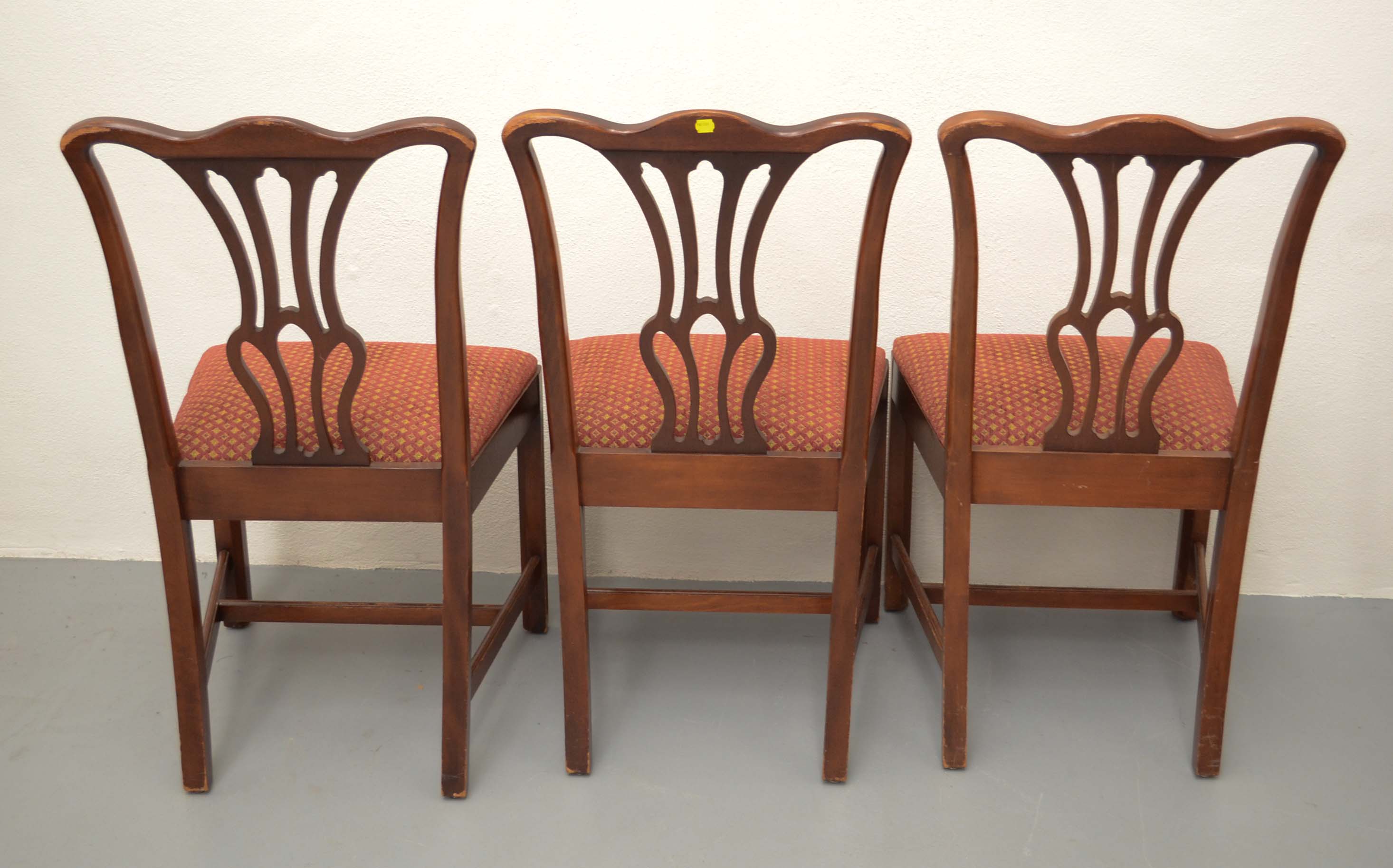Eight Chippendale Style Dining Chairs by Paine Furniture