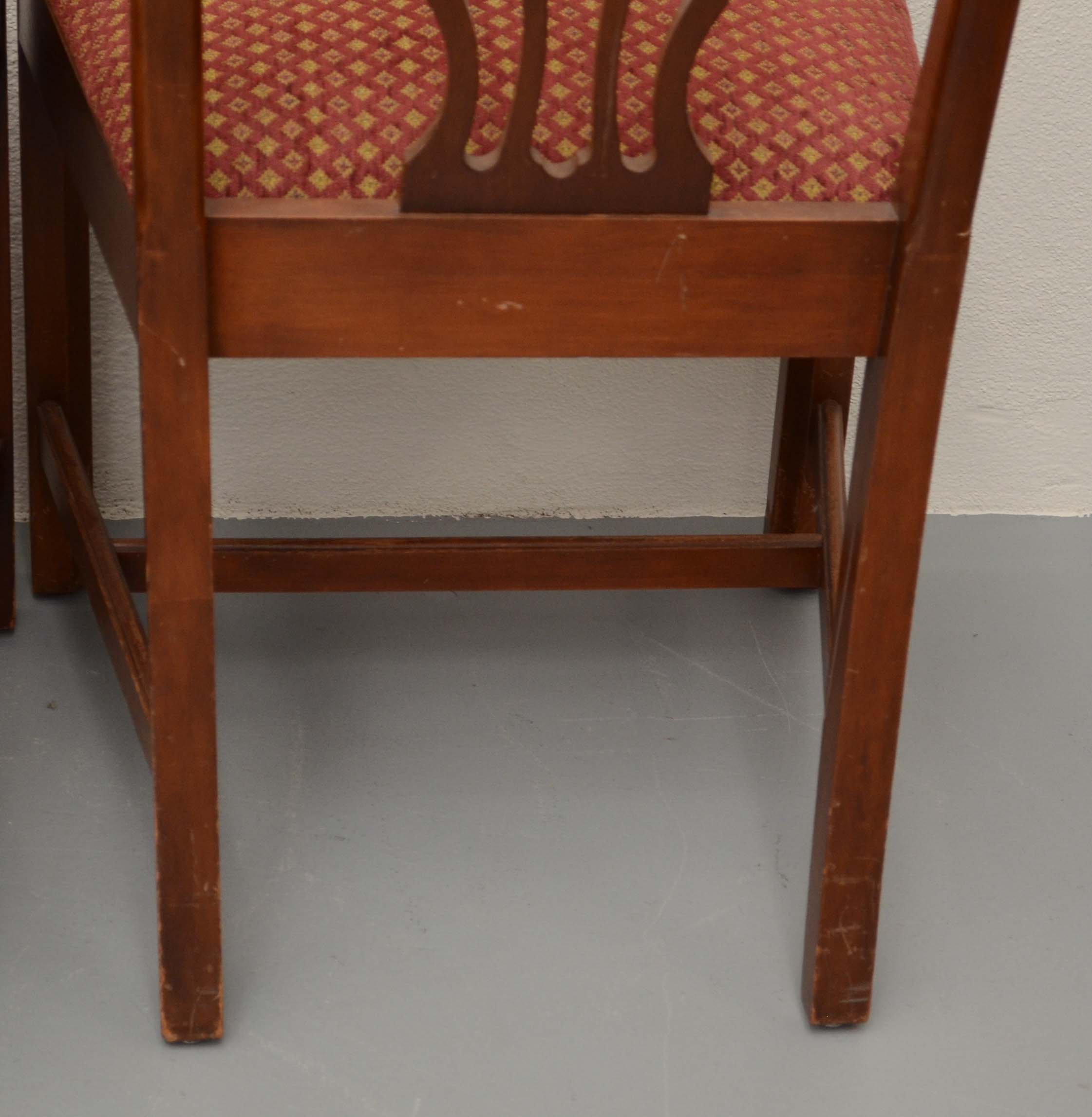 Eight Chippendale Style Dining Chairs by Paine Furniture
