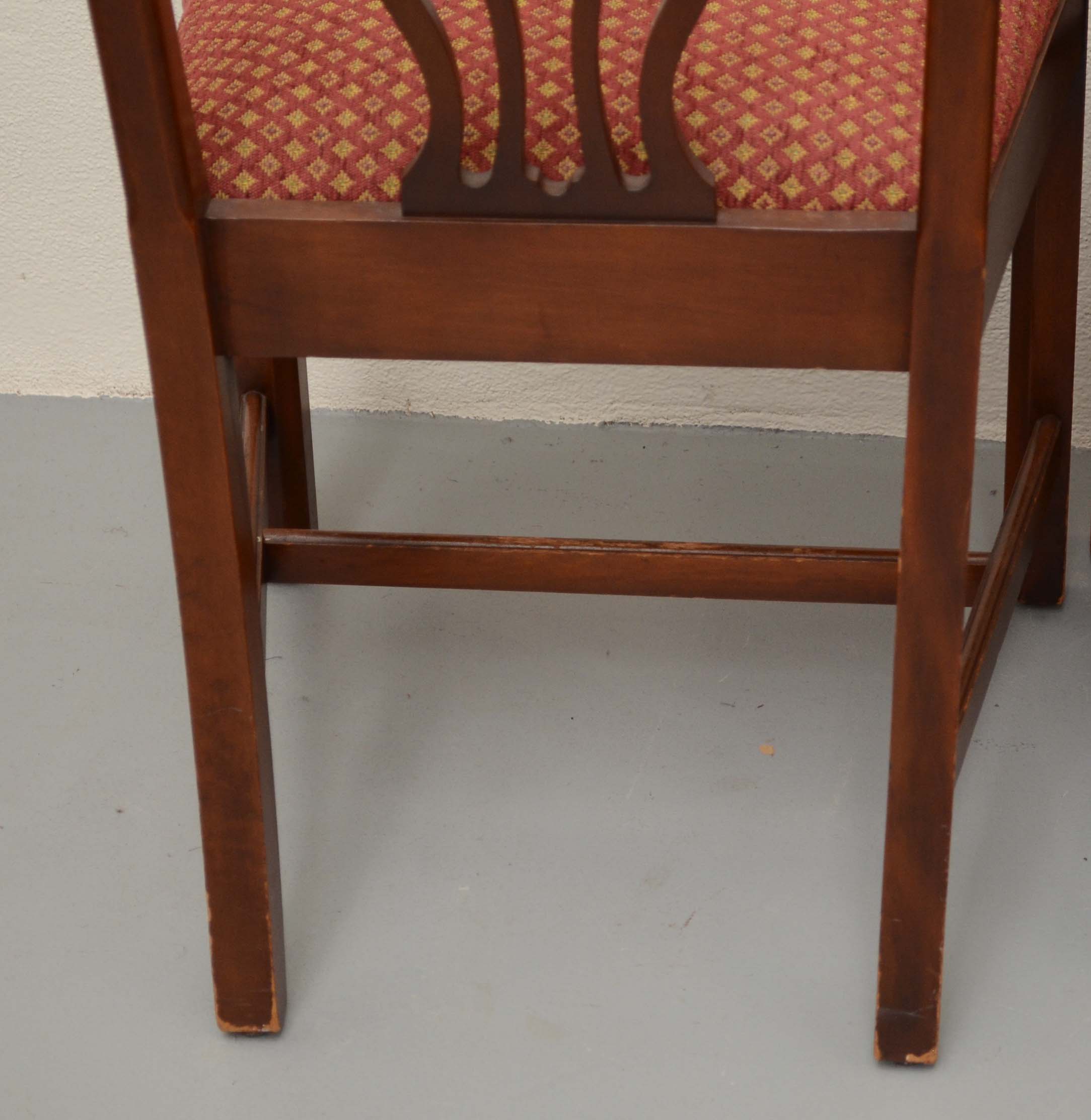 Eight Chippendale Style Dining Chairs by Paine Furniture
