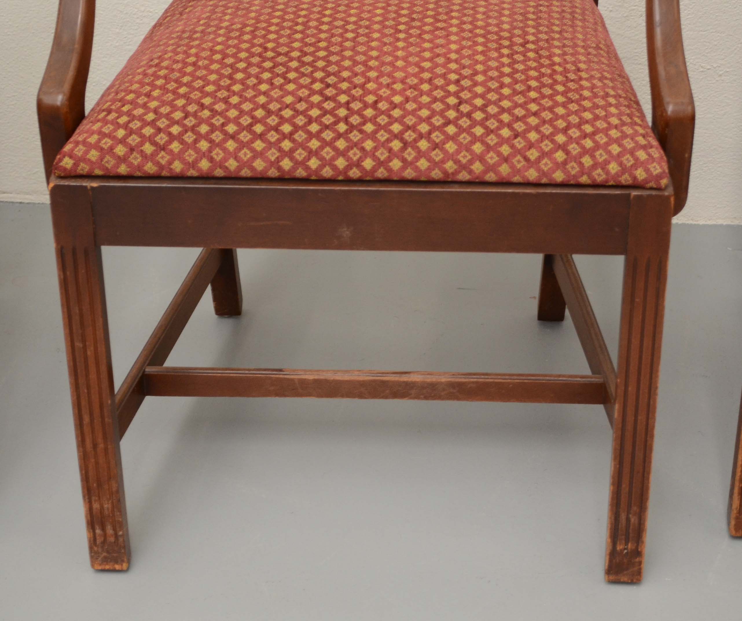 Eight Chippendale Style Dining Chairs by Paine Furniture