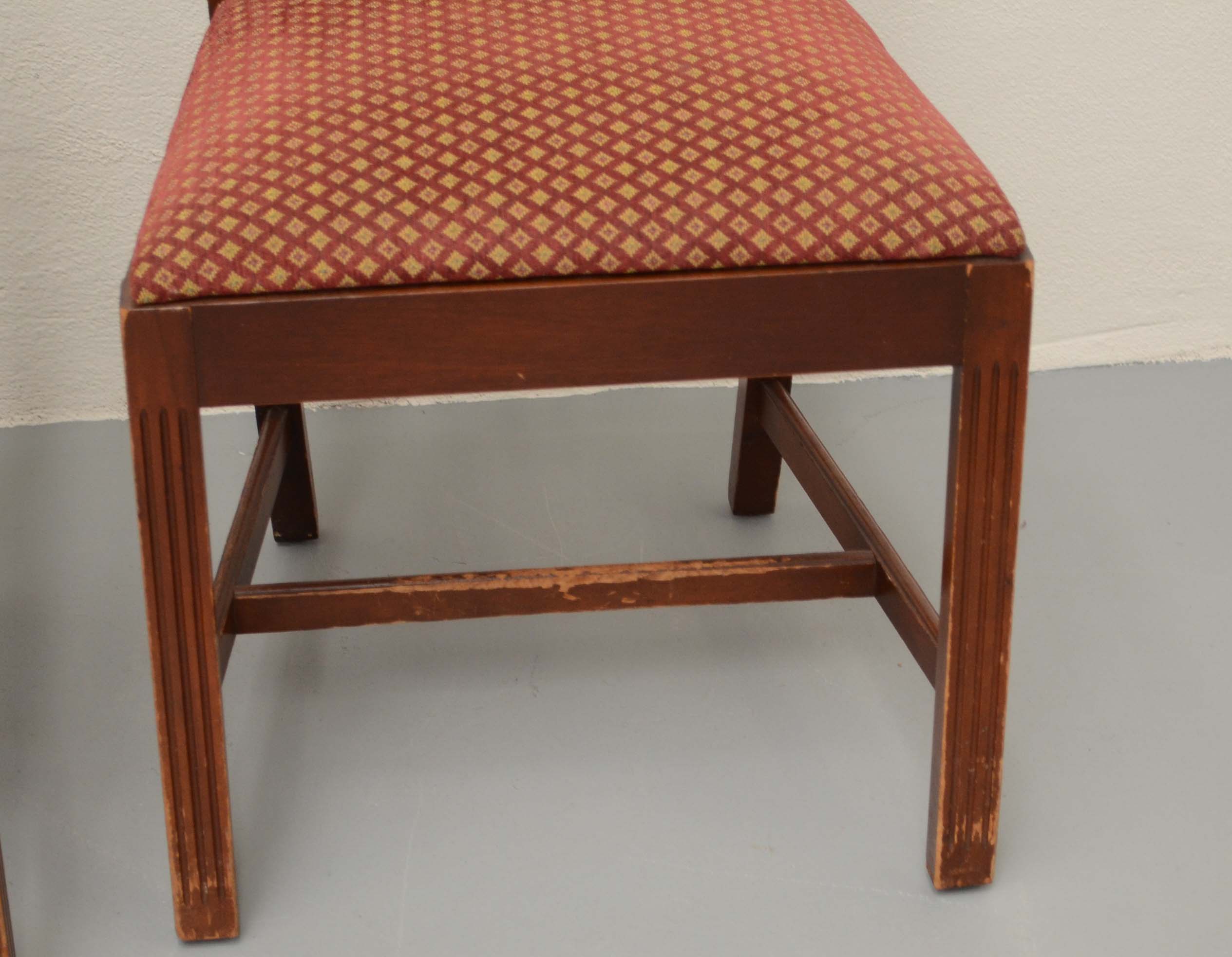 Eight Chippendale Style Dining Chairs by Paine Furniture